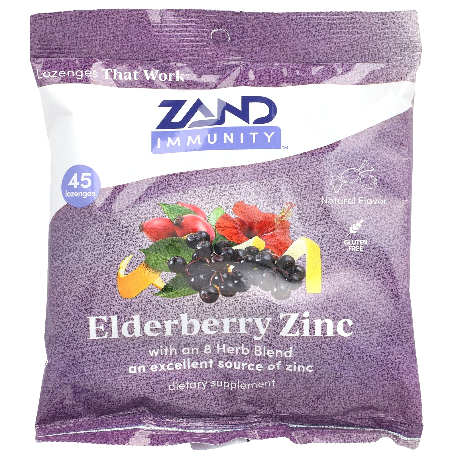 Foto 2 pulgar | Pastillas Zand Immunity Saúco Zinc Natural 45 Unidades - Venta Internacional.
