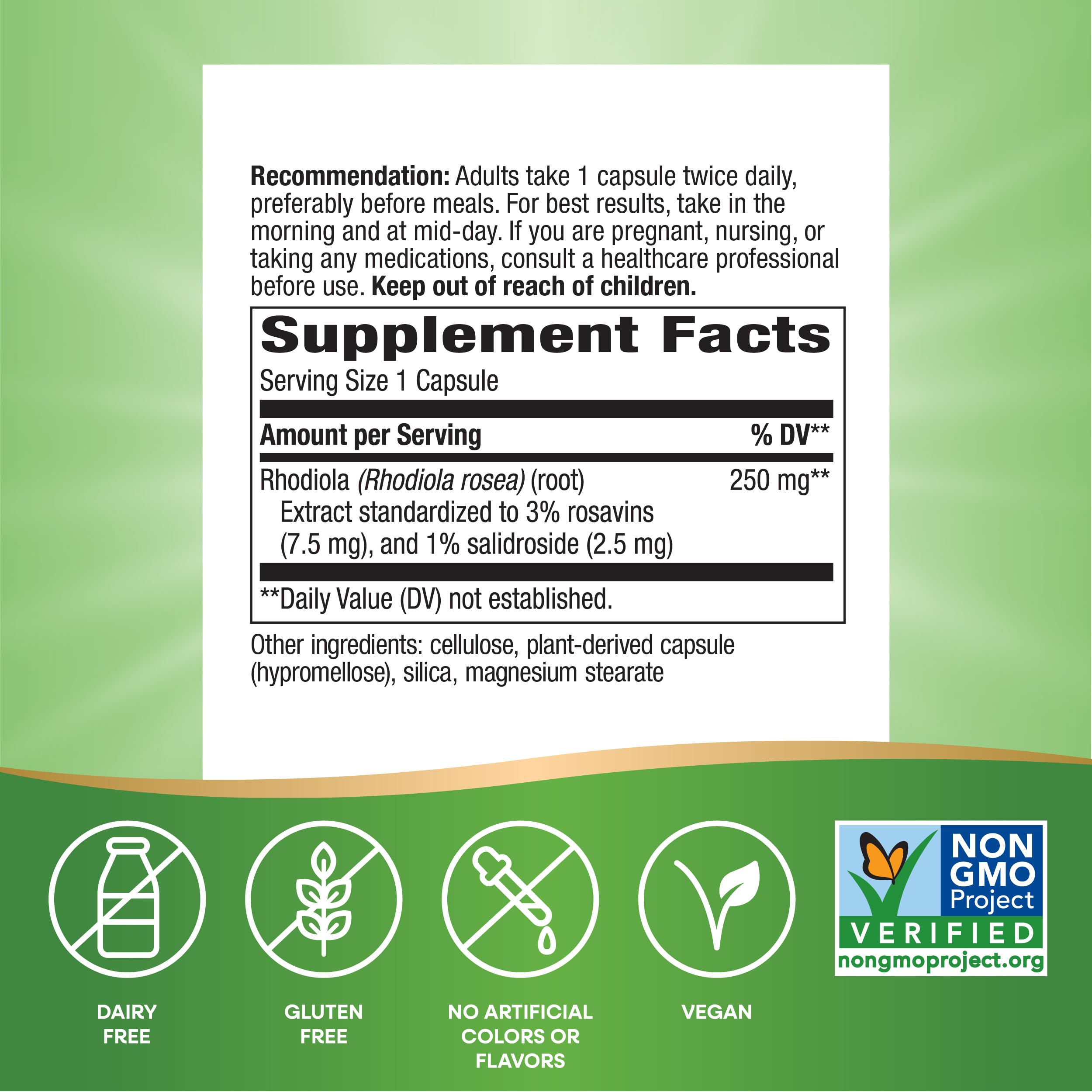Foto 3 pulgar | Suplemento Nature's Way Rhodiola Energy 250 Mg 60 Cápsulas - Venta Internacional.