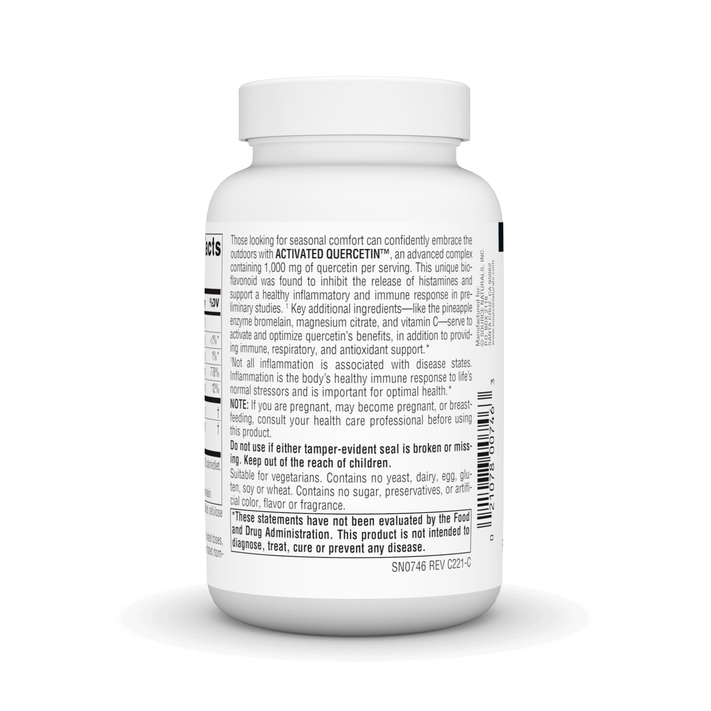 Foto 3 | Quercetina Activada Supplement Source Naturals 100 Tabletas - Venta Internacional.