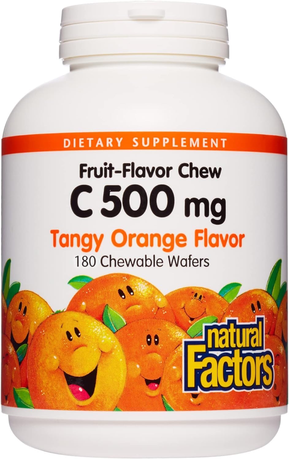 Foto 2 pulgar | Vitamina C Natural Factors Kids, Masticable, 500 Mg, 180 Comprimidos - Venta Internacional.