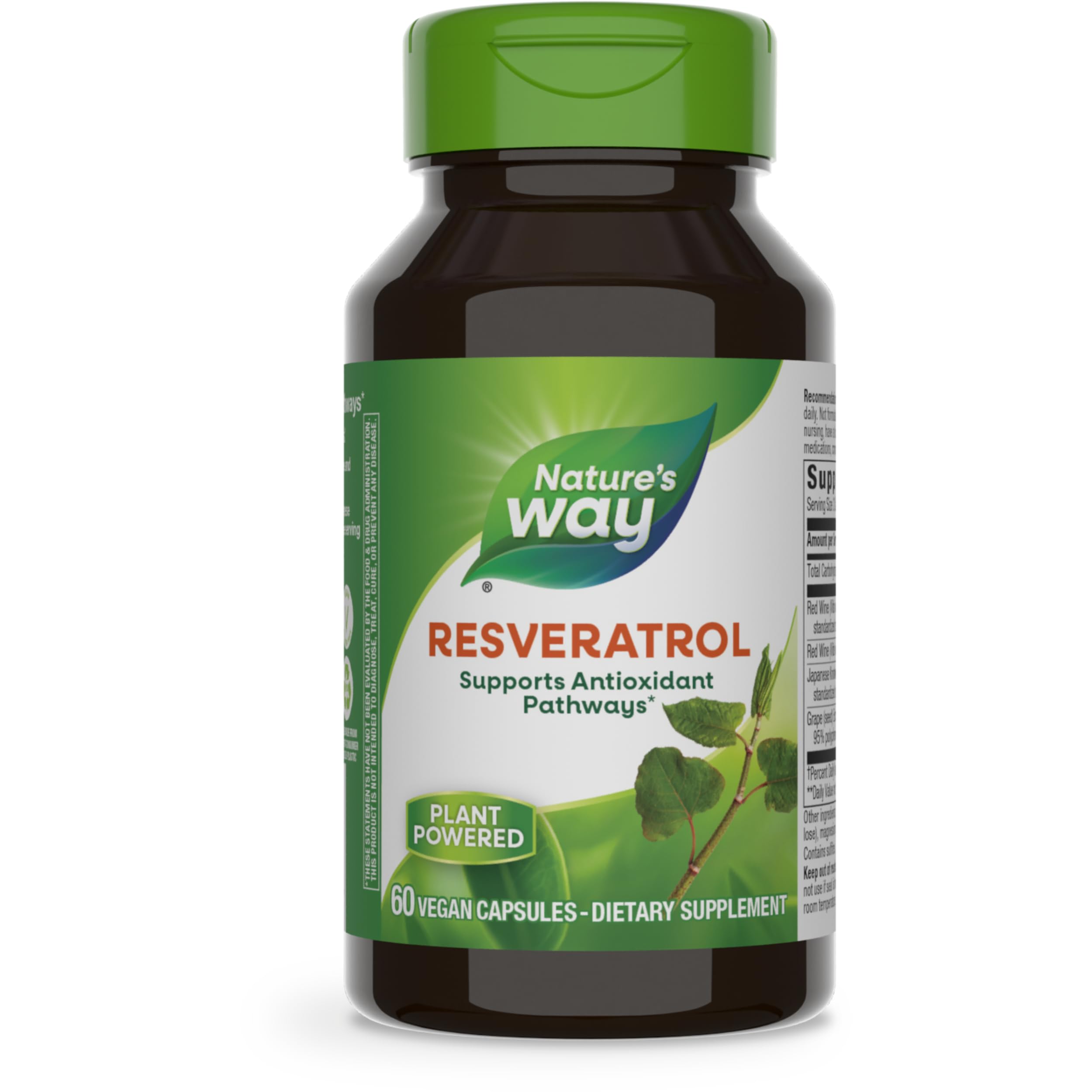 Foto 2 pulgar | Suplemento De Resveratrol Nature's Way 60 Mg 60 Cápsulas Vegano - Venta Internacional.