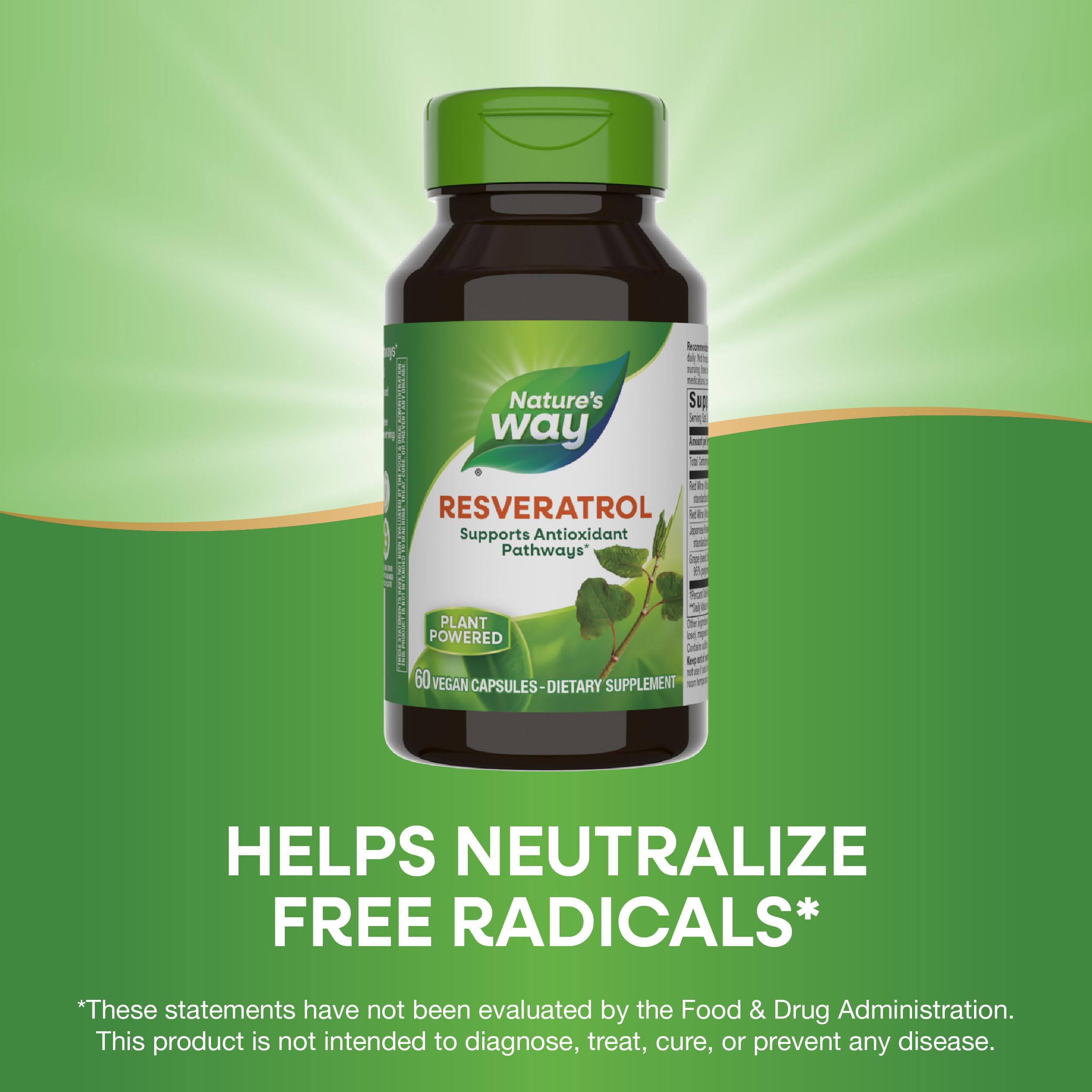 Foto 5 pulgar | Suplemento De Resveratrol Nature's Way 60 Mg 60 Cápsulas Vegano - Venta Internacional.