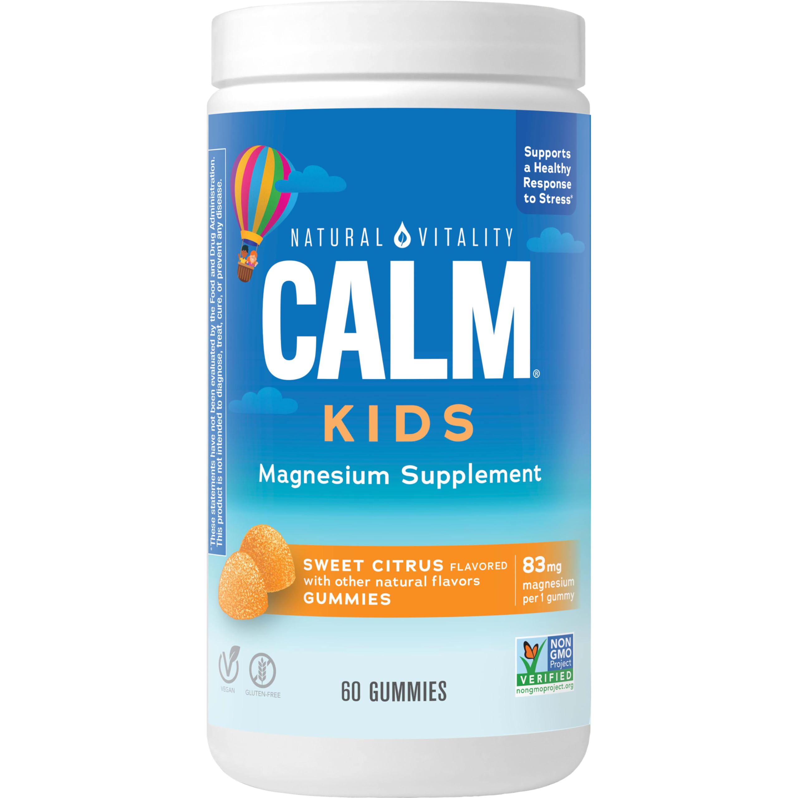 Foto 2 pulgar | Gomitas De Magnesio Supplement Natural Vitality Calm Kids, 60 Unidades - Venta Internacional.
