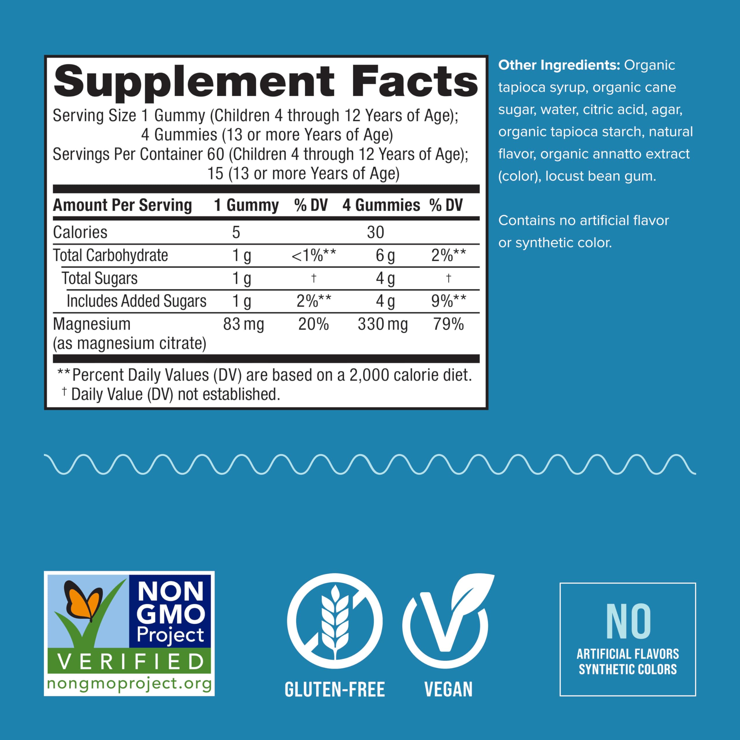 Foto 4 pulgar | Gomitas De Magnesio Supplement Natural Vitality Calm Kids, 60 Unidades - Venta Internacional.