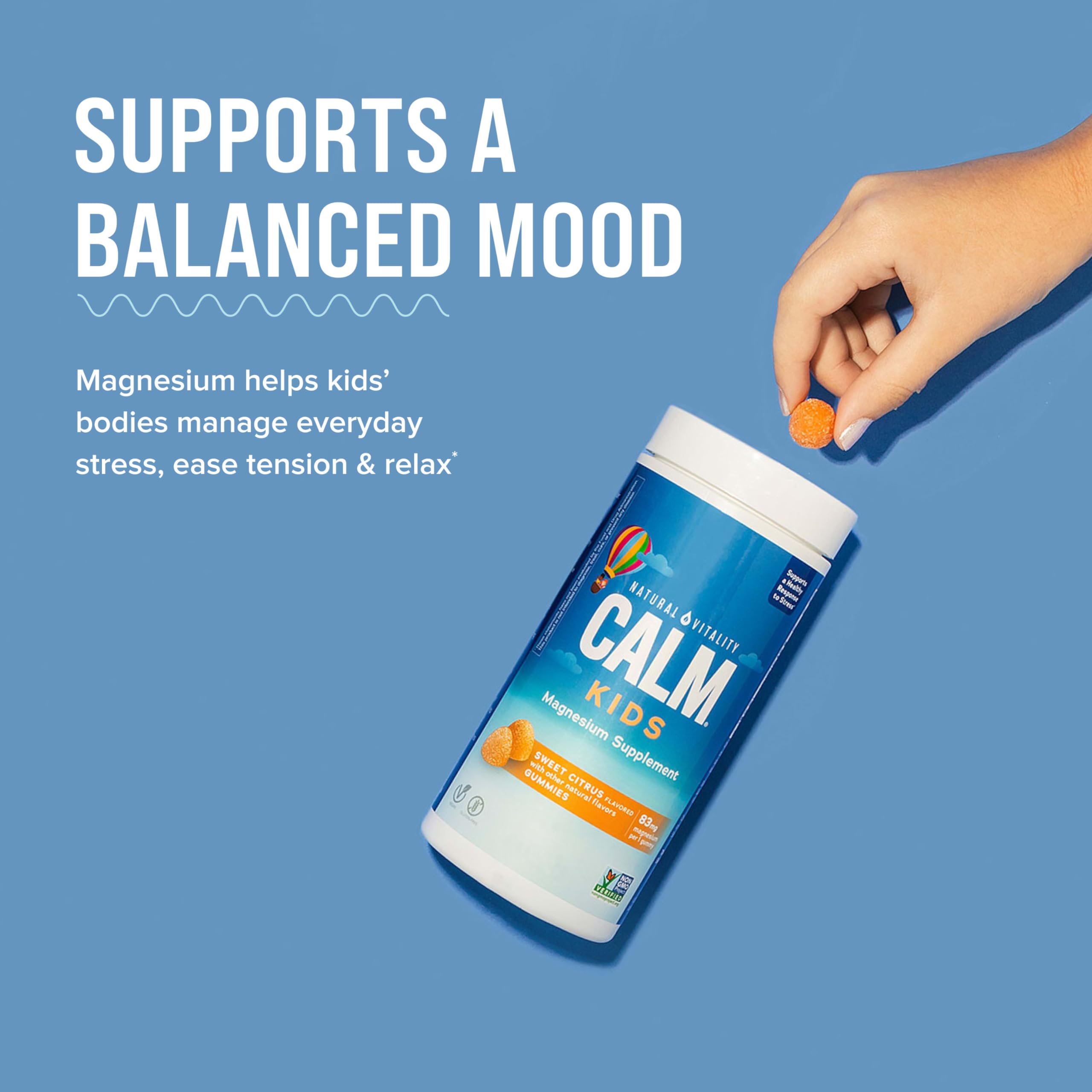 Foto 5 pulgar | Gomitas De Magnesio Supplement Natural Vitality Calm Kids, 60 Unidades - Venta Internacional.