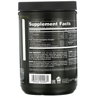 Foto 2 | Suplemento Animal Pump Pro Powder Antiestimulante Para Antes Del Entrenamiento, 420 G - Venta Internacional.