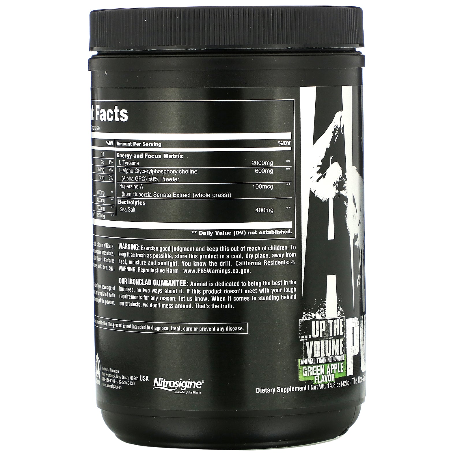 Foto 4 pulgar | Suplemento Animal Pump Pro Powder Antiestimulante Para Antes Del Entrenamiento, 420 G - Venta Internacional.