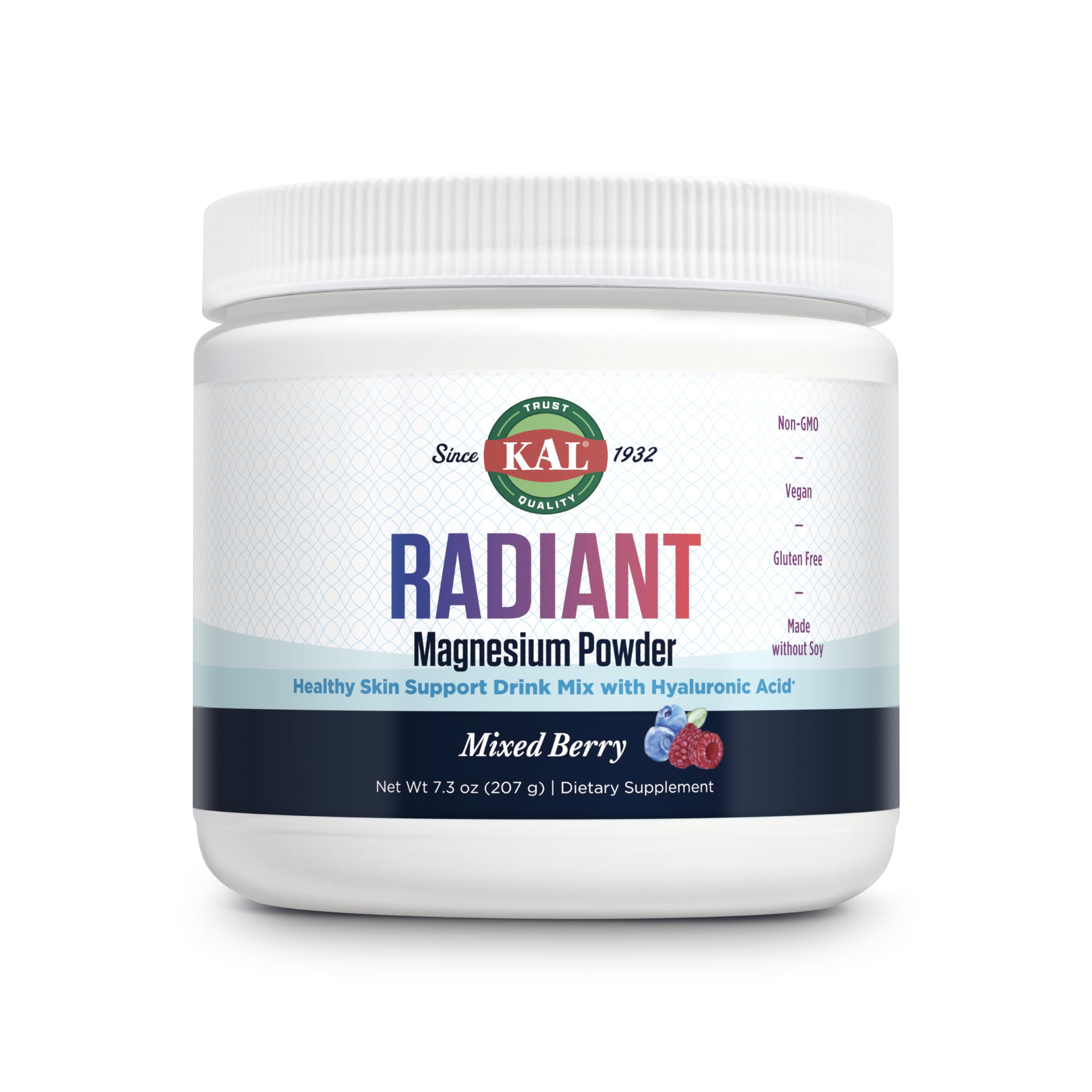 Foto 2 pulgar | Suplemento Kal Radiant Magnesium Powder Mixed Berry 215 Ml - Venta Internacional.