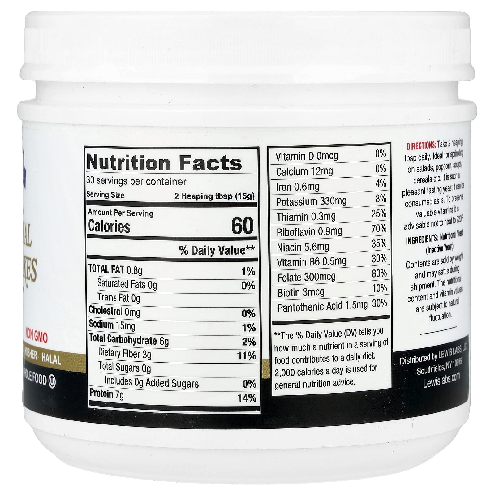 Foto 3 pulgar | Hojuelas De Levadura Nutritivas Lewis Labs Cheesy Nutty 454 G - Venta Internacional.