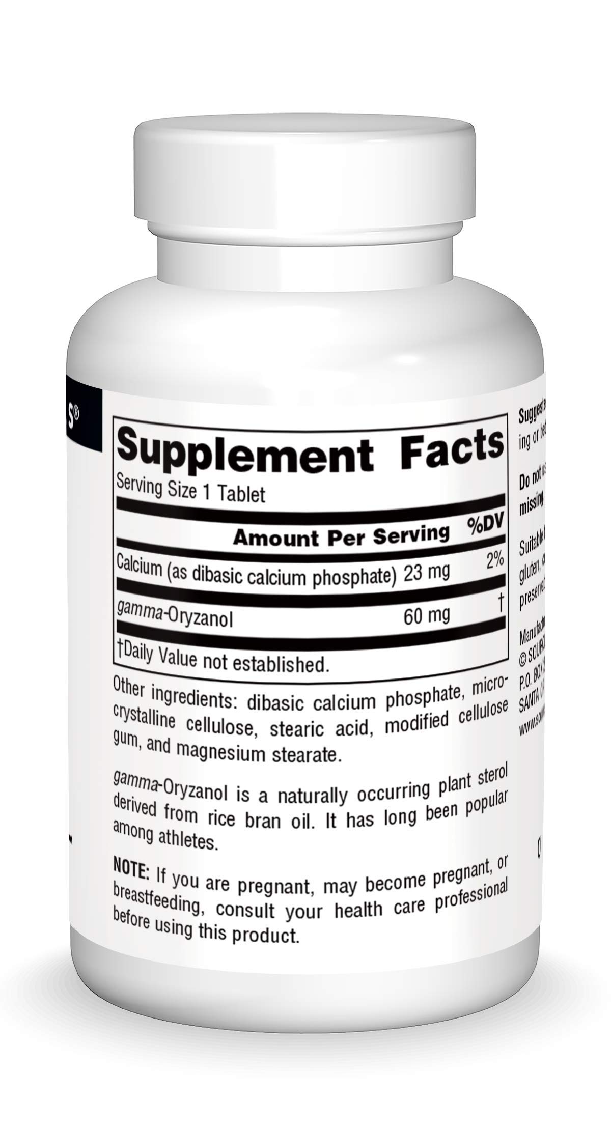 Foto 4 pulgar | Supplement Source Naturals Gamma Oryzanol 60 Mg 200 Comprimidos - Venta Internacional.