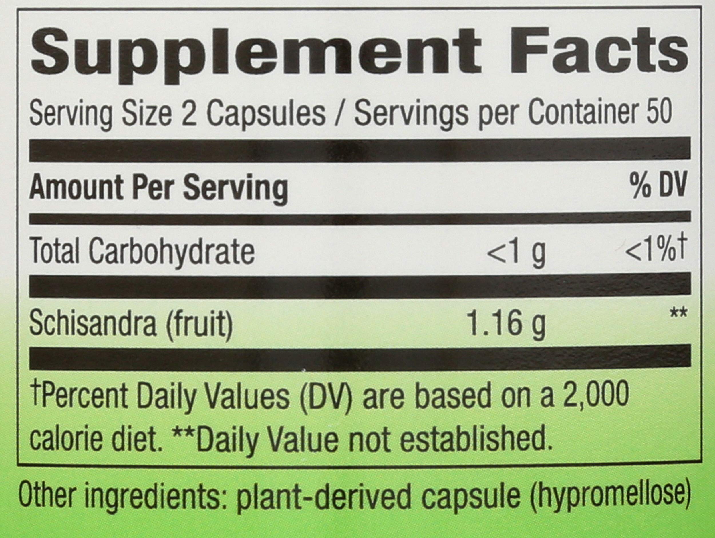 Foto 4 pulgar | Suplemento Dietético Nature's Way Schisandra Fruit 100 Cápsulas - Venta Internacional.