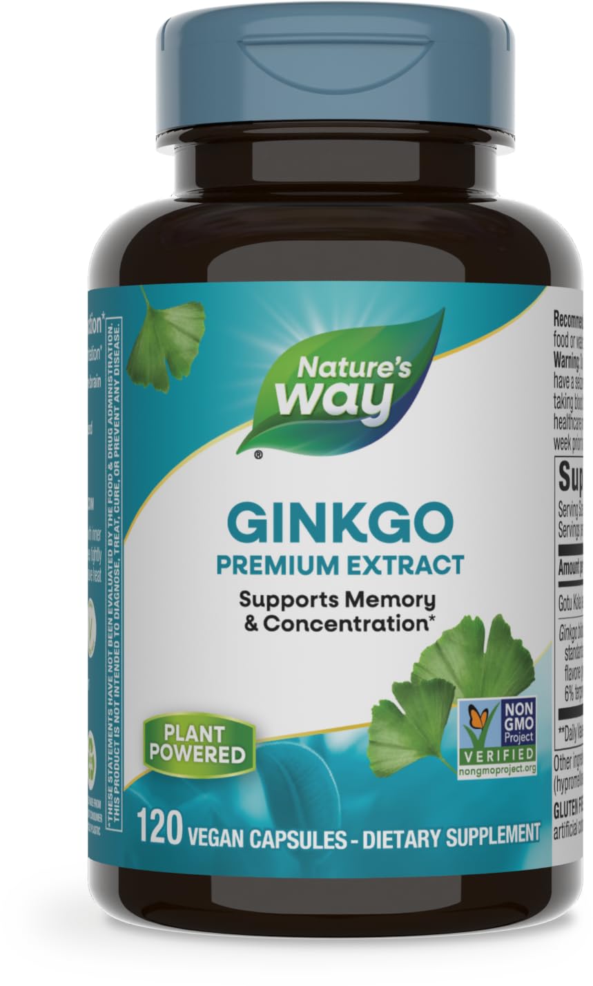 Foto 2 pulgar | Suplemento De Extracto Premium De Ginkgo De Nature's Way 120 Cápsulas - Venta Internacional.