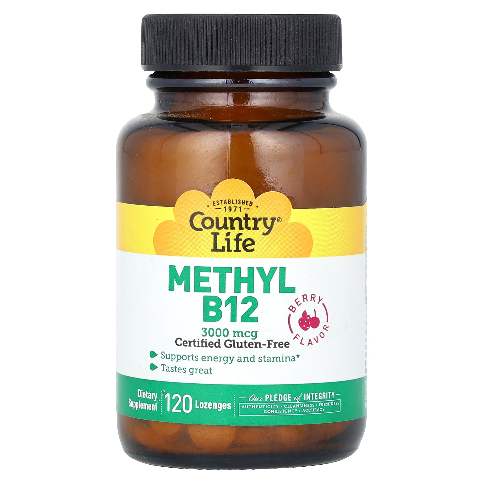 Foto 2 pulgar | Suplemento Country Life Methyl B12 De 3000 Mcg, 120 Pastillas - Venta Internacional.
