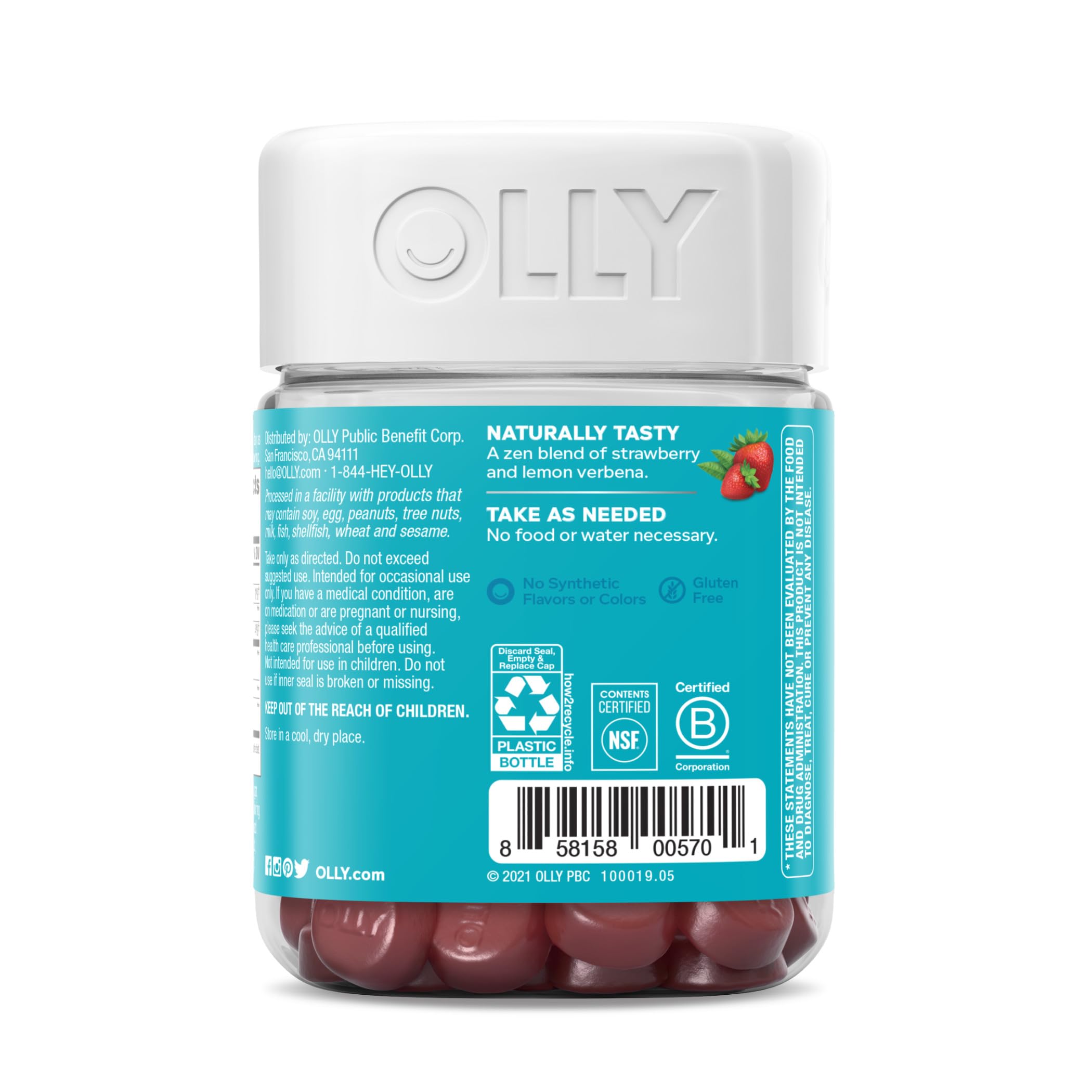 Foto 3 pulgar | Suplemento Olly Goodbye Stress Gummy 42 Sabor A Bayas - Venta Internacional.