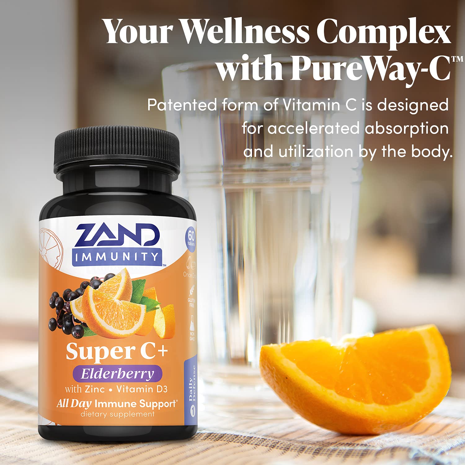 Foto 5 | Suplementos Zand Immunity Super C+ Con Saúco 60 Comprimidos - Venta Internacional.