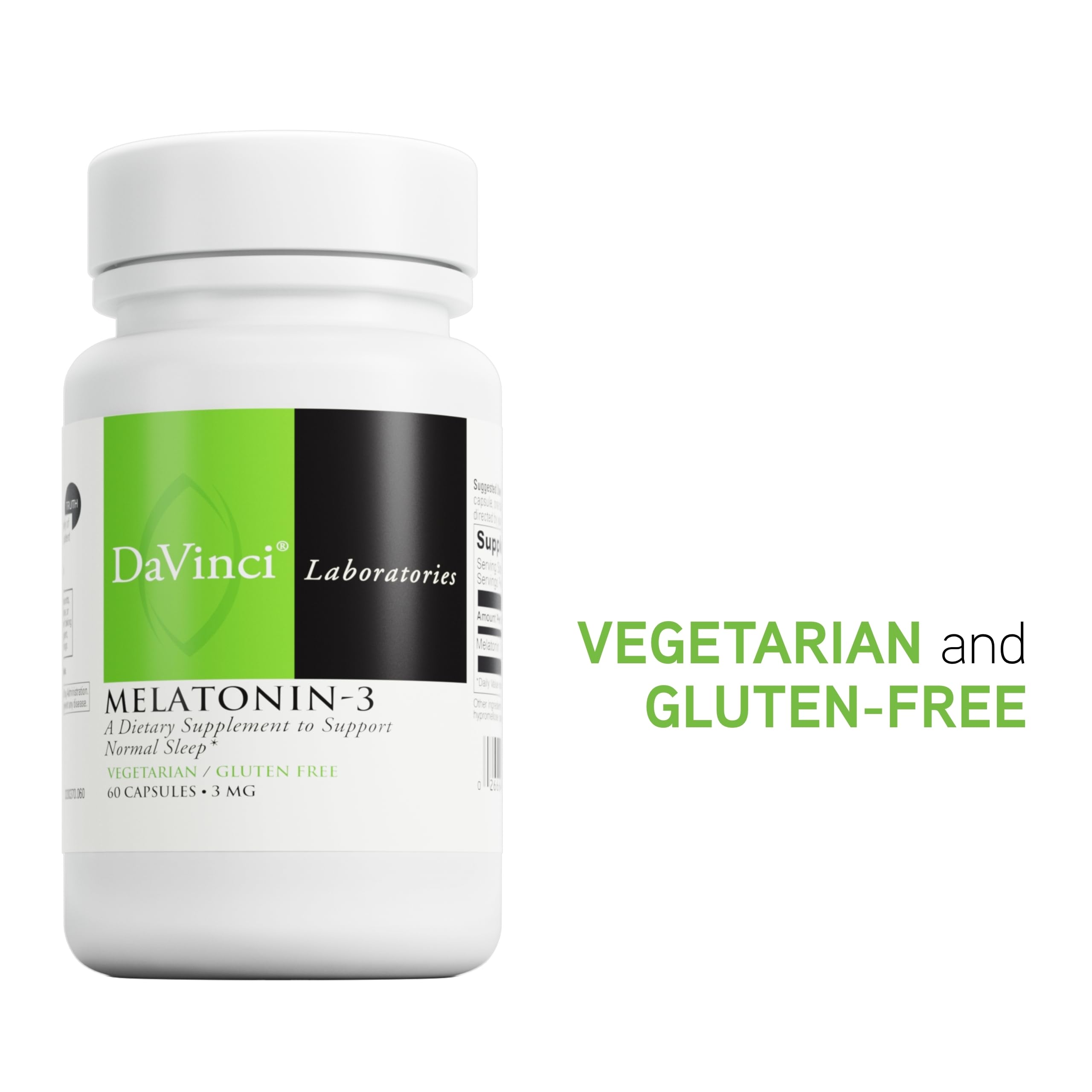 Foto 4 | Suplemento Para Dormir Davinci Labs Melatonin-3 3 Mg 60 Cápsulas - Venta Internacional.
