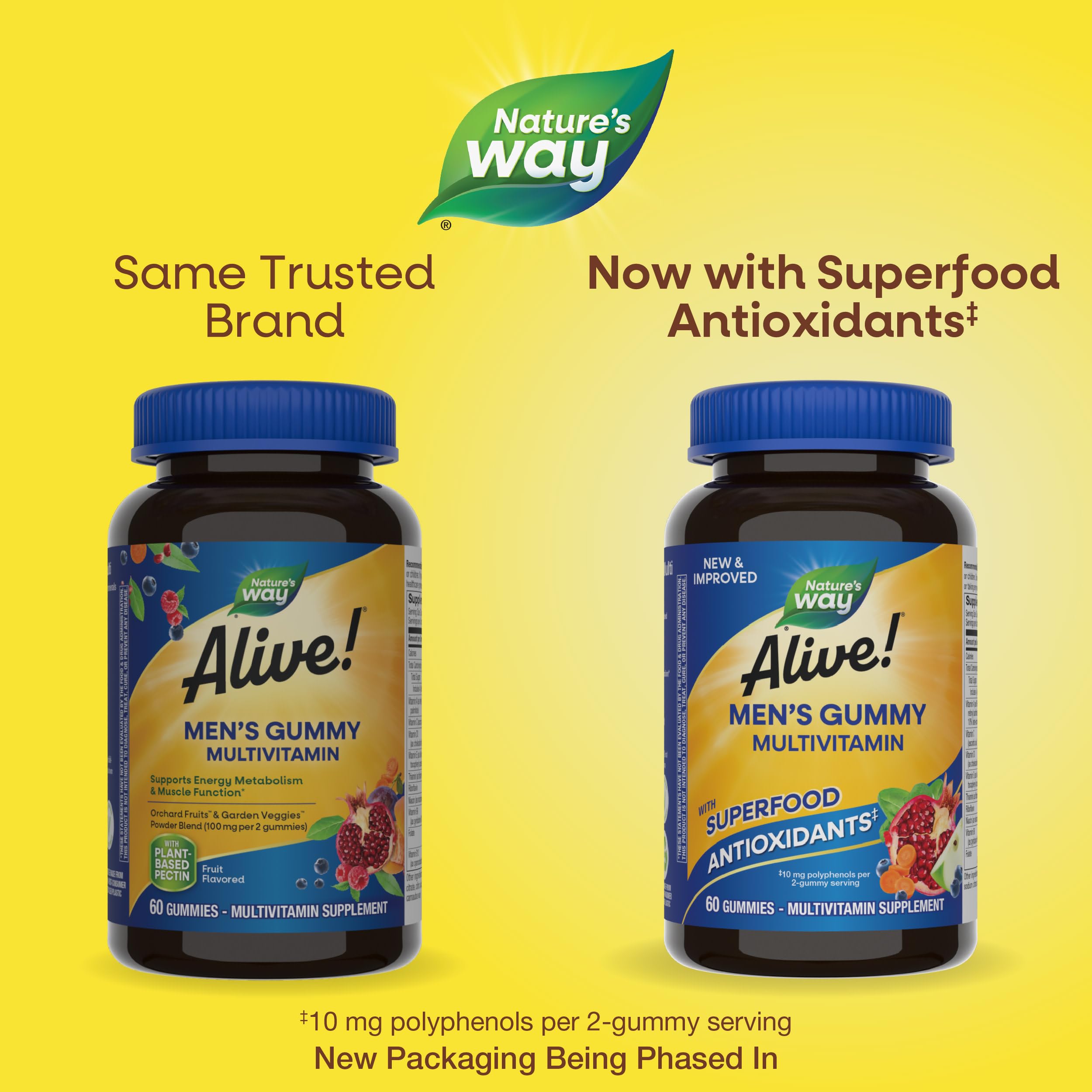Foto 3 pulgar | ¡multivitamínico Nature's Way Alive! Gominolas Para Hombre, 60 Unidades - Venta Internacional.