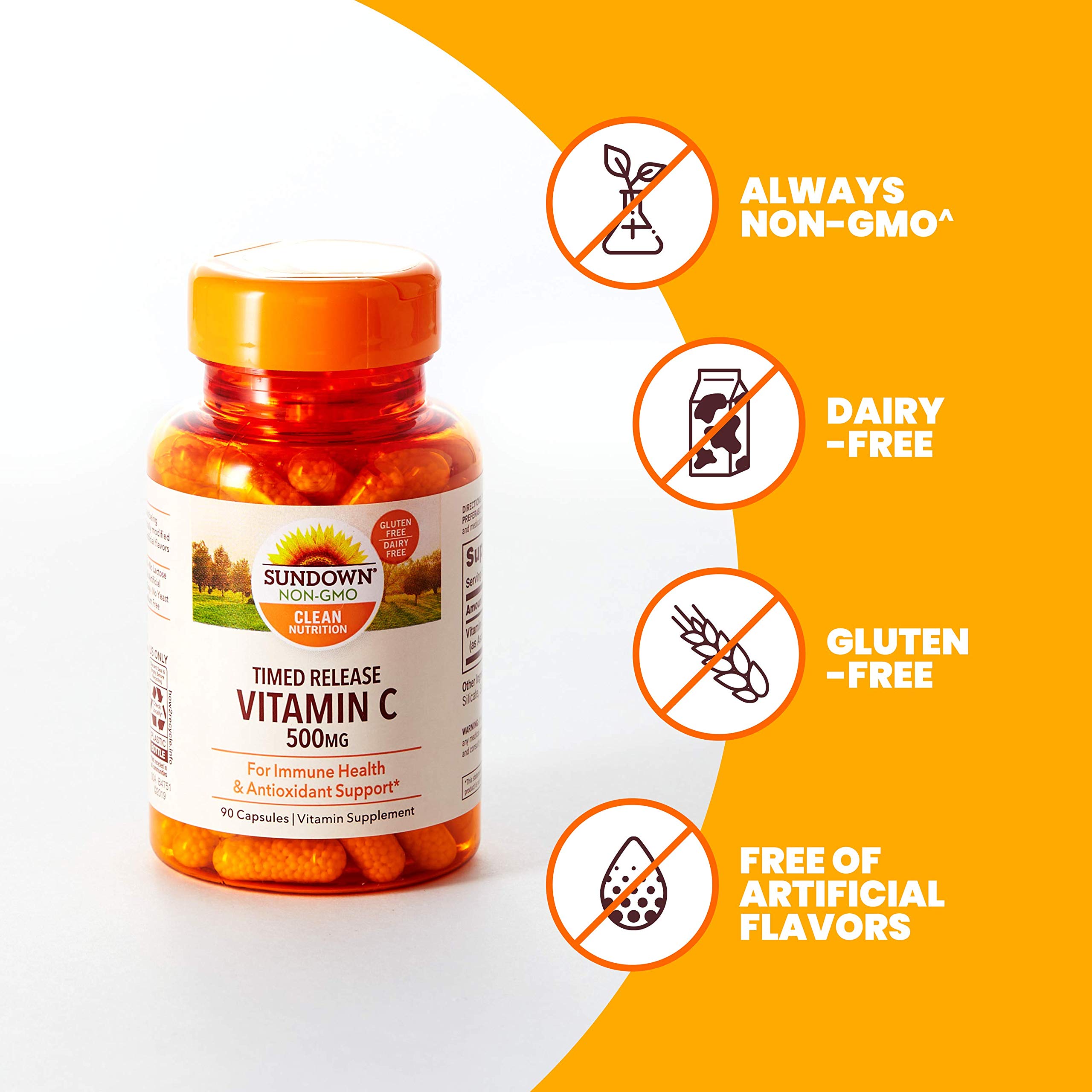 Foto 5 pulgar | Suplemento Sundown Vitamina C 500 Mg Time Release 90 Cápsulas - Venta Internacional.