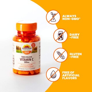 Foto 4 | Suplemento Sundown Vitamina C 500 Mg Time Release 90 Cápsulas - Venta Internacional.