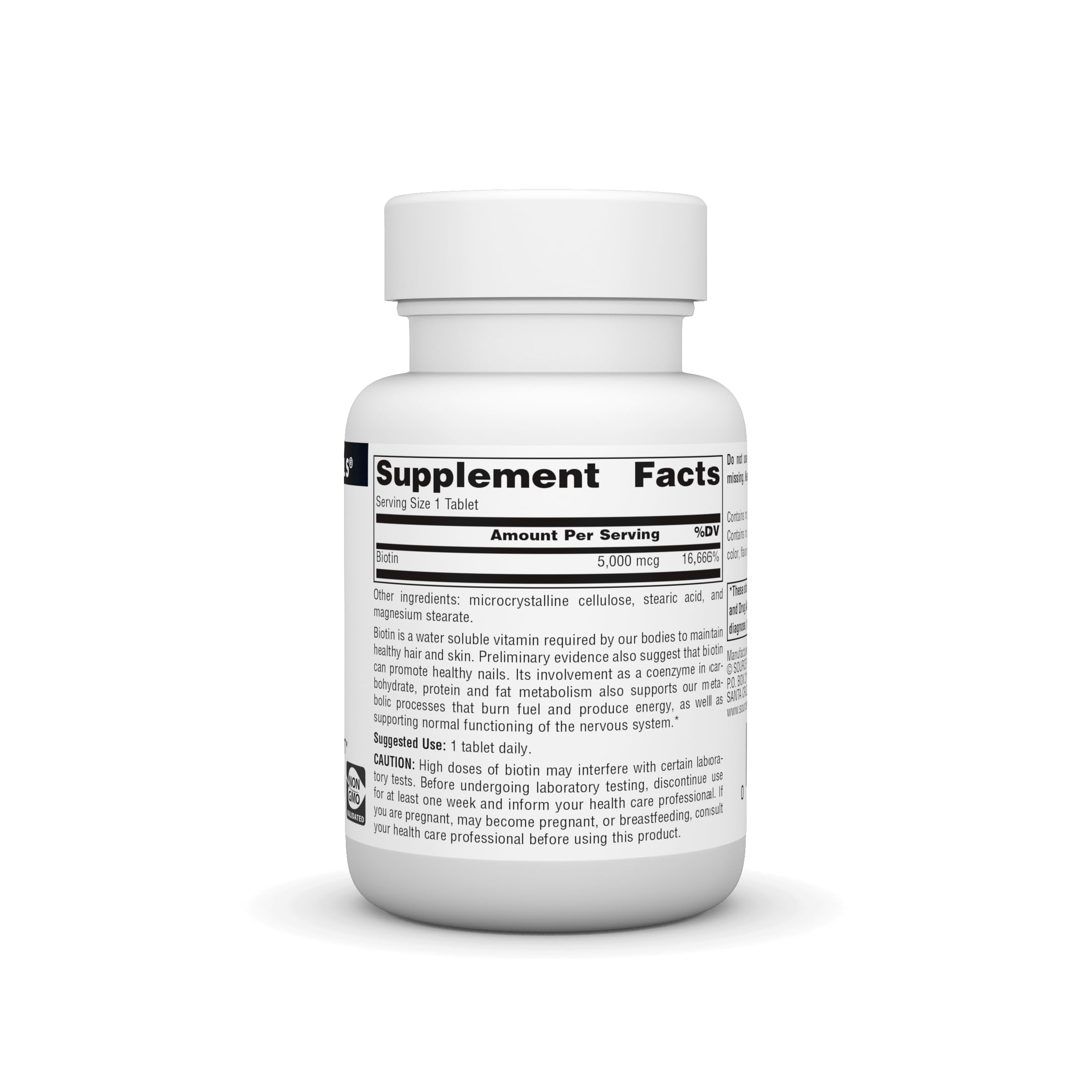 Foto 2 | Suplemento Source Naturals Biotina De 5000 Mcg, Máximo 120 Comprimidos - Venta Internacional.