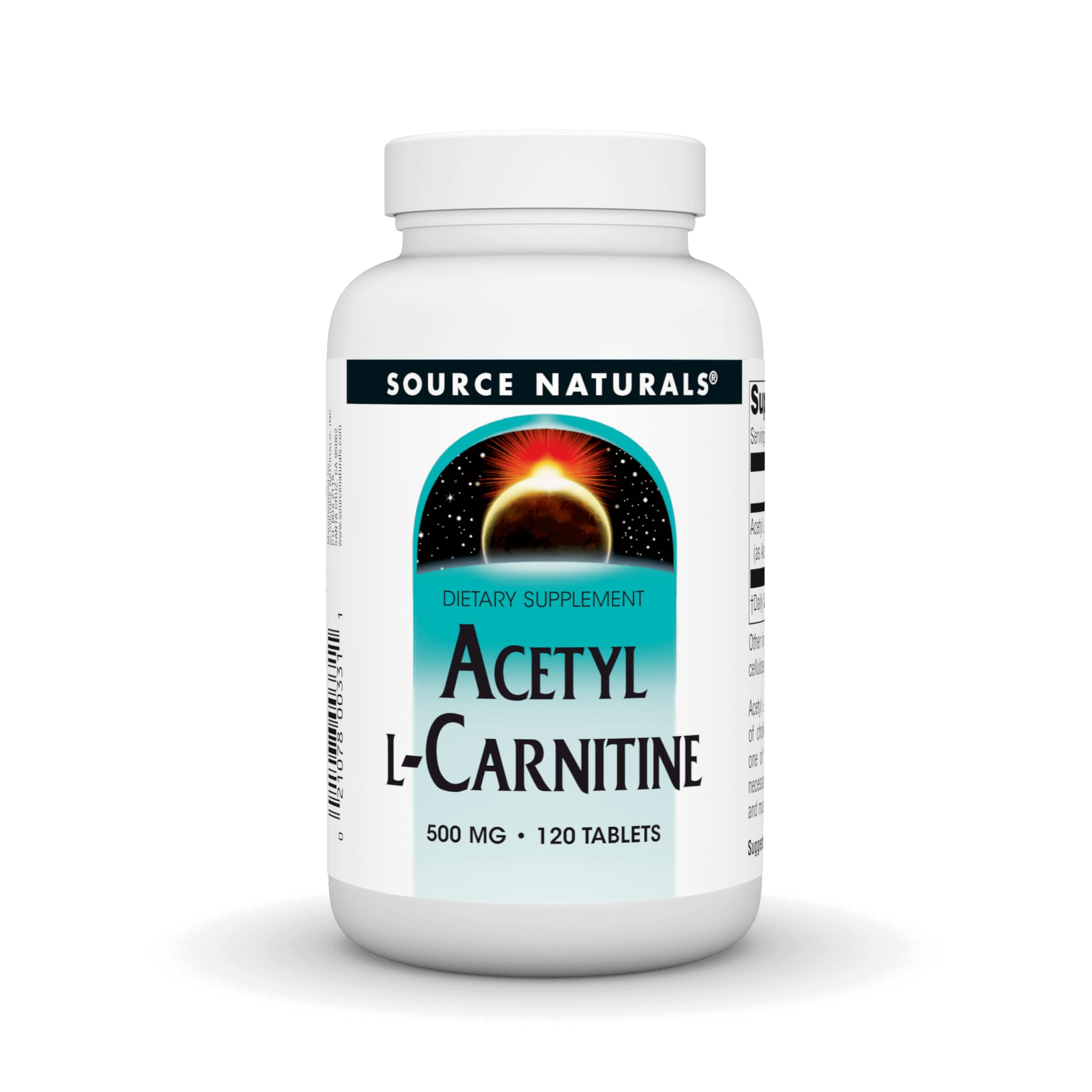 Foto 2 pulgar | Acetil L-carnitina De Supplement Source Naturals, 500 Mg, 120 Comprimidos - Venta Internacional.