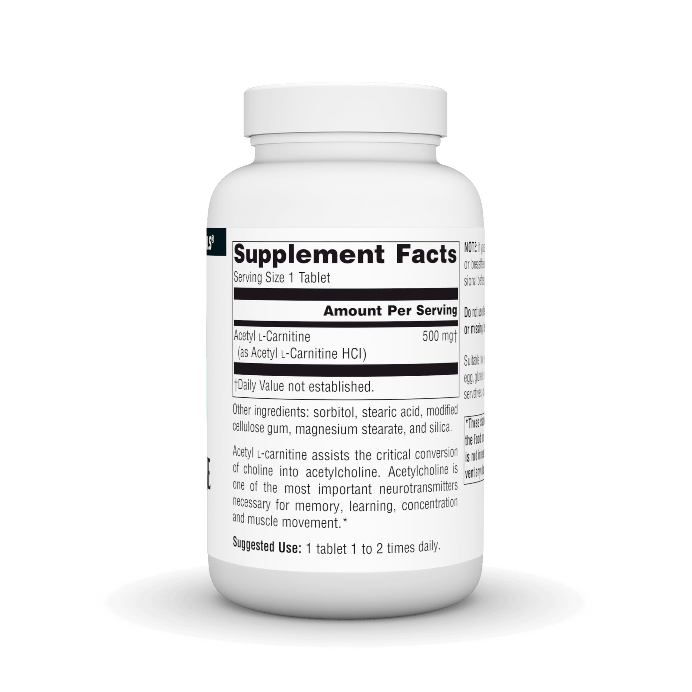 Foto 2 | Acetil L-carnitina De Supplement Source Naturals, 500 Mg, 120 Comprimidos - Venta Internacional.