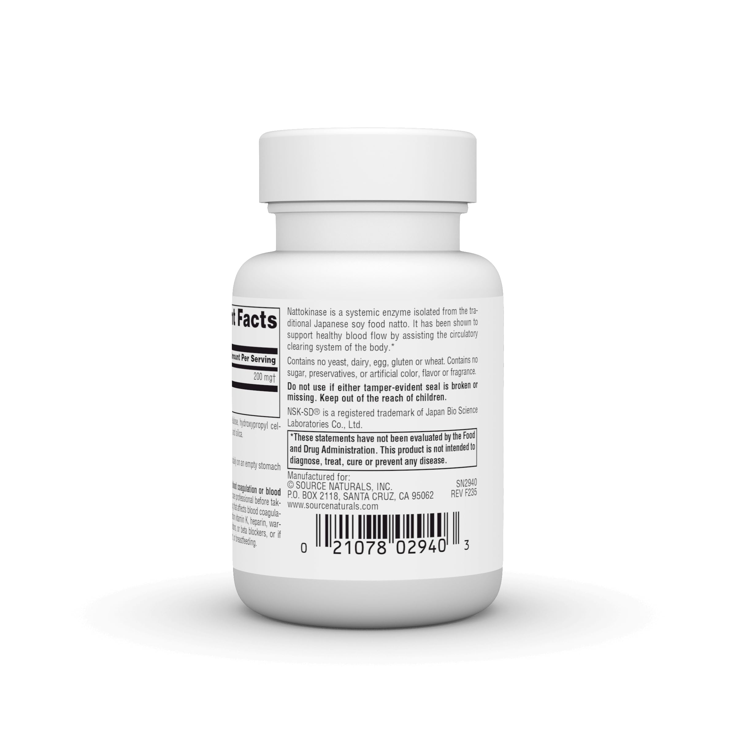 Foto 4 pulgar | Natokinasa Nsk-sd De Supplement Source Naturals 200 Mg 30 Cápsulas - Venta Internacional.