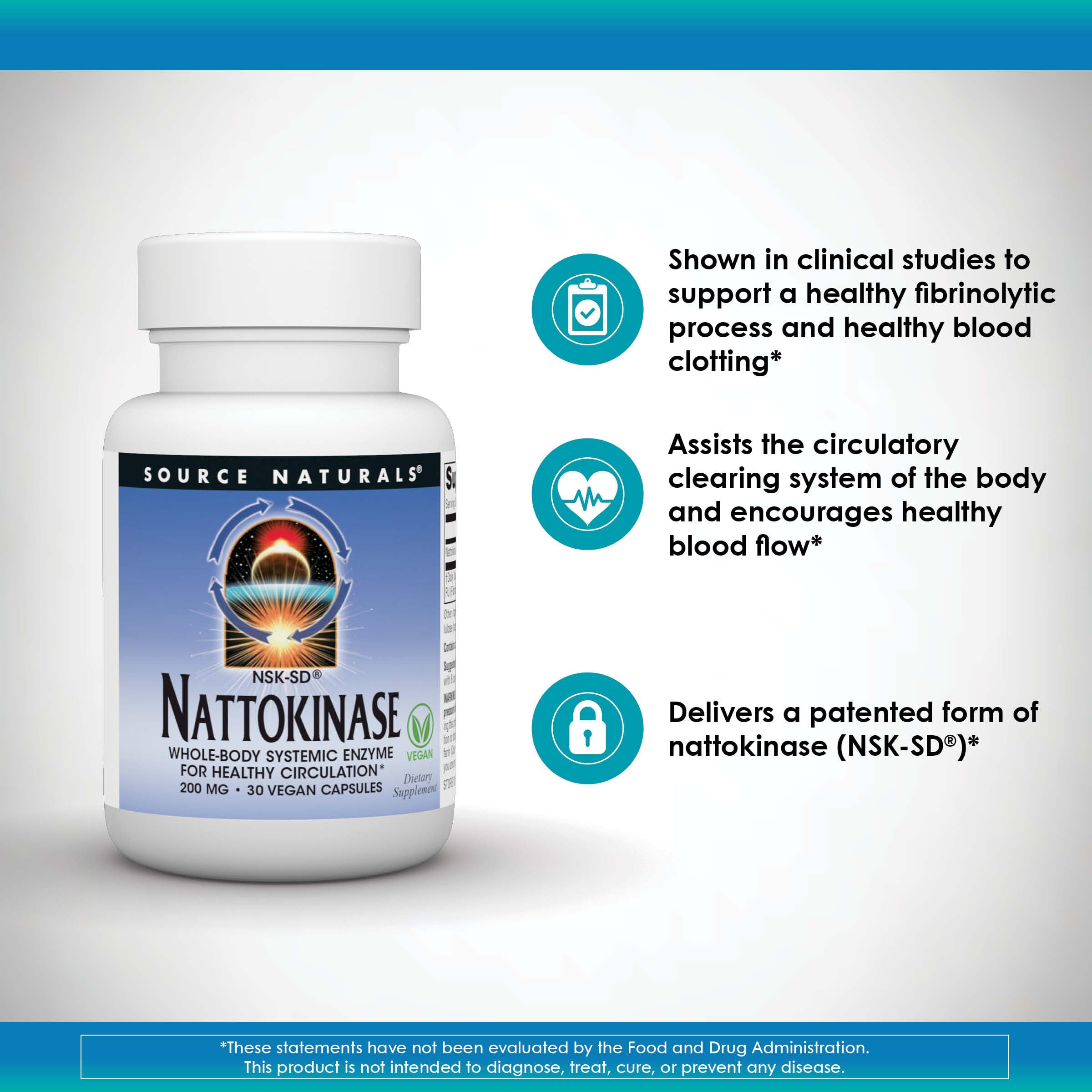 Foto 7 pulgar | Natokinasa Nsk-sd De Supplement Source Naturals 200 Mg 30 Cápsulas - Venta Internacional.