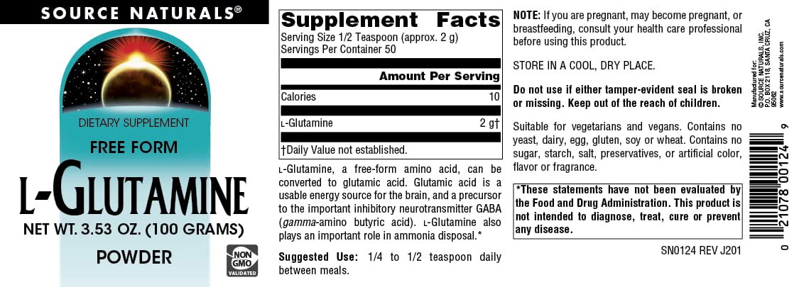 Foto 5 pulgar | Suplement Source Naturals L-glutamina En Polvo, 100 G - Venta Internacional.