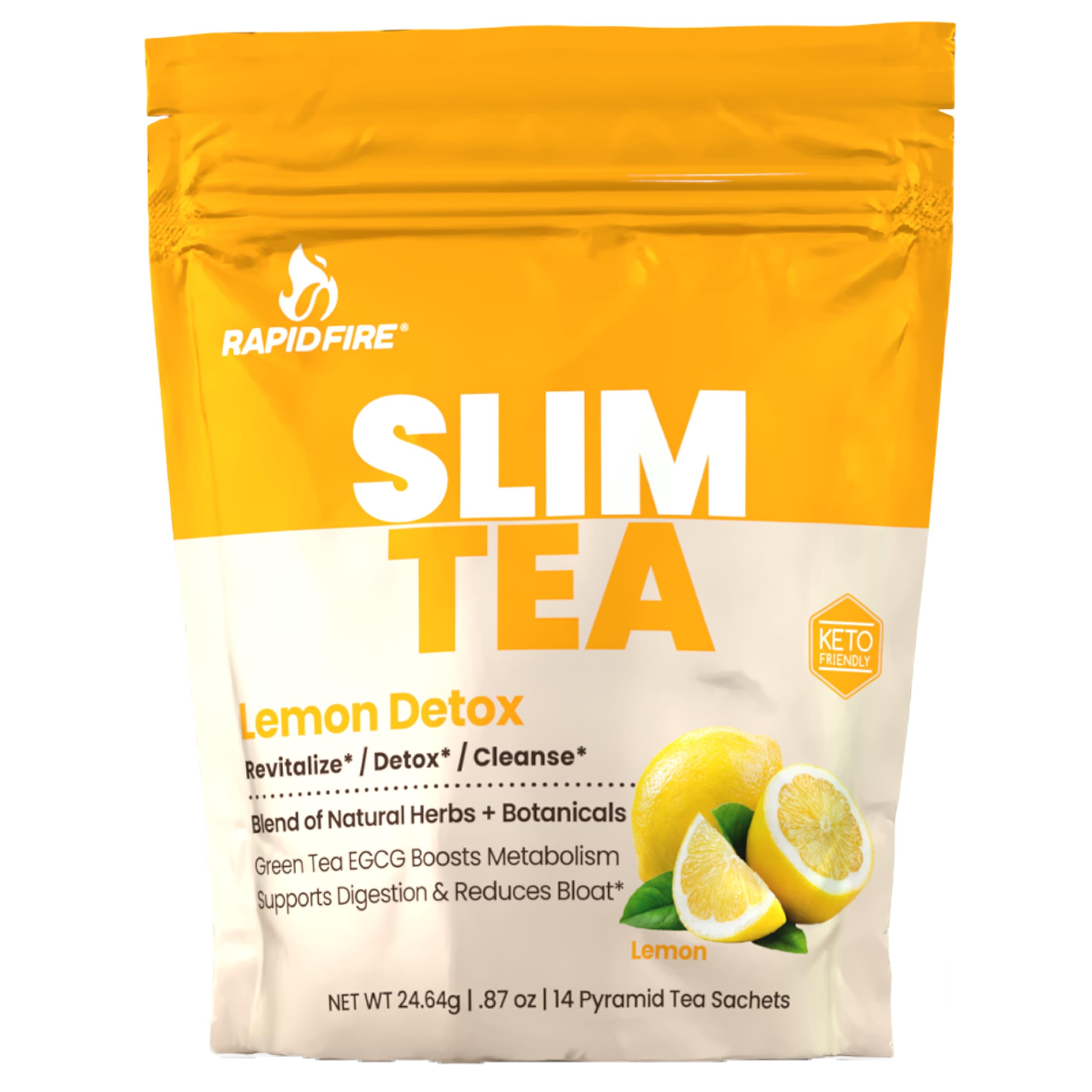 Foto 2 pulgar | Té Teatox Rapid Fire Slim Para 14 Días Con Sabor A Limón Y Hierbas - Venta Internacional.