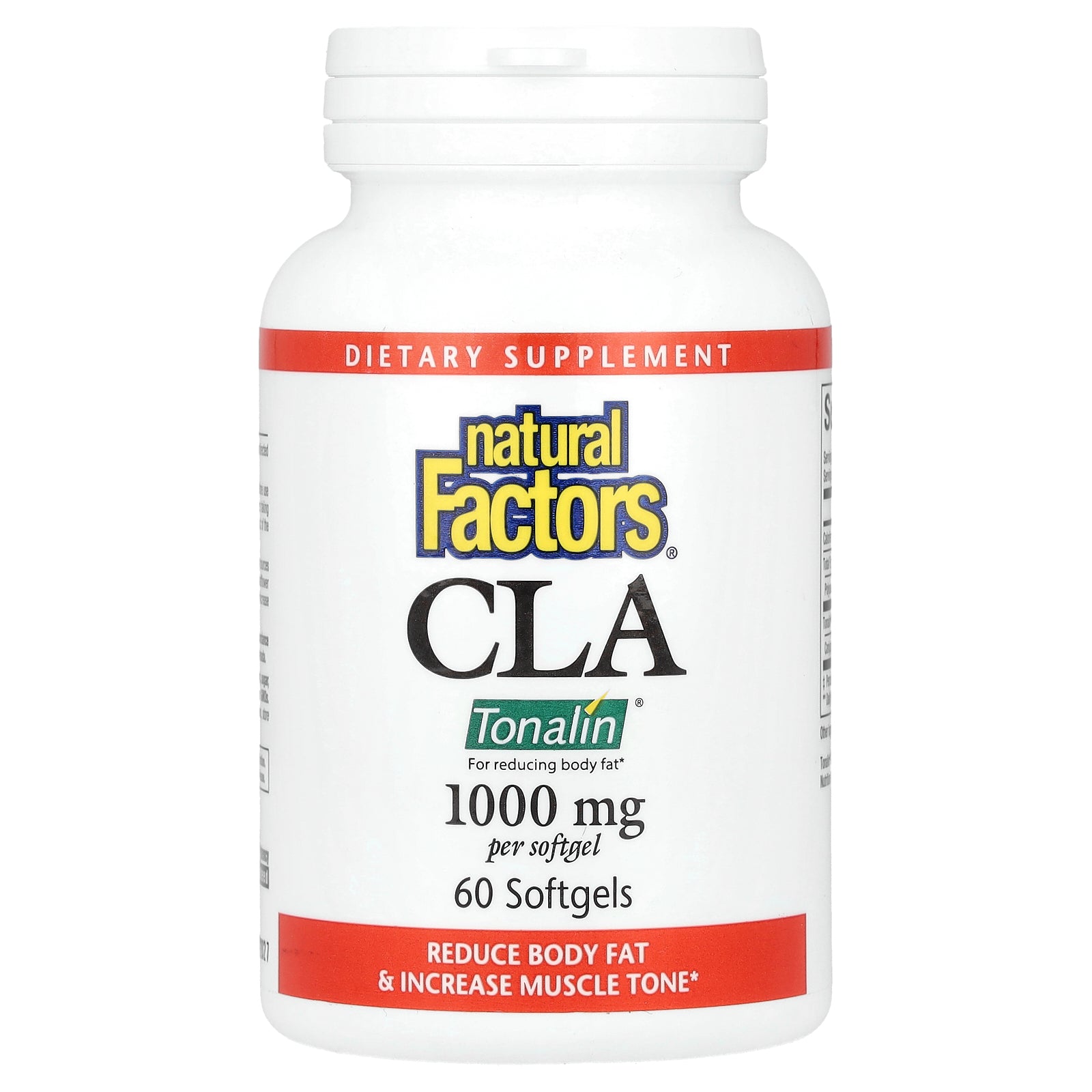 Foto 2 pulgar | Suplemento Natural Factors Cla, 1000 Mg, 60 Cápsulas Blandas - Venta Internacional.