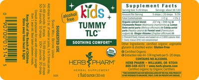 Foto 6 | Fórmula Herbal Líquida Herb Pharm Kids Tummy Tlc 30 Ml - Venta Internacional.