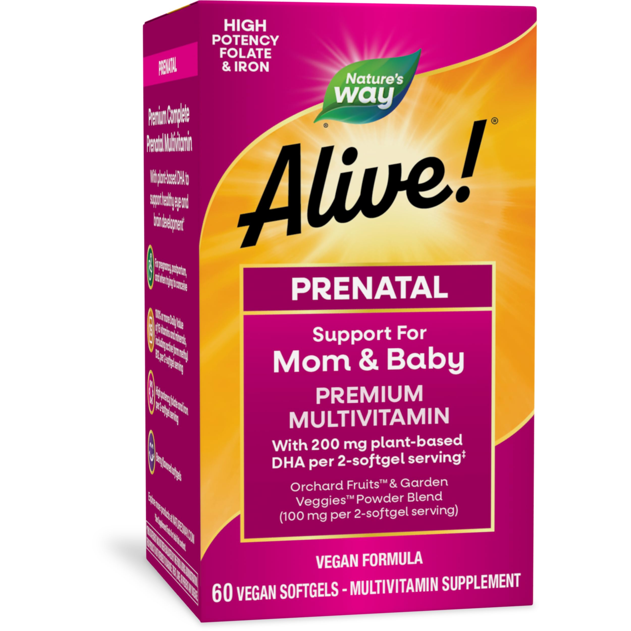 Foto 2 pulgar | Multivitamínico Prenatal ¡nature's Way Alive! Completa 60 Cápsulas Blandas - Venta Internacional.