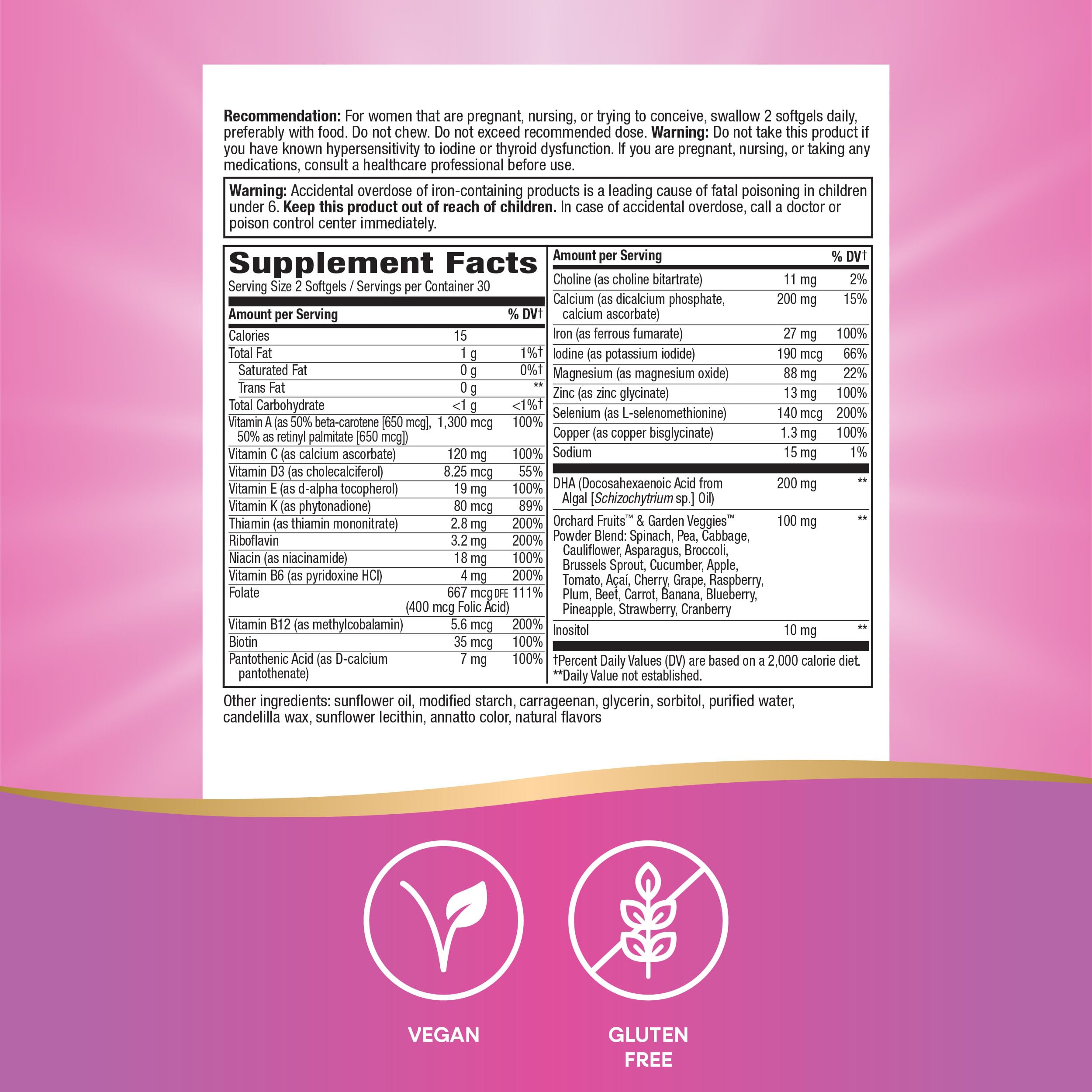 Foto 6 pulgar | Multivitamínico Prenatal ¡nature's Way Alive! Completa 60 Cápsulas Blandas - Venta Internacional.