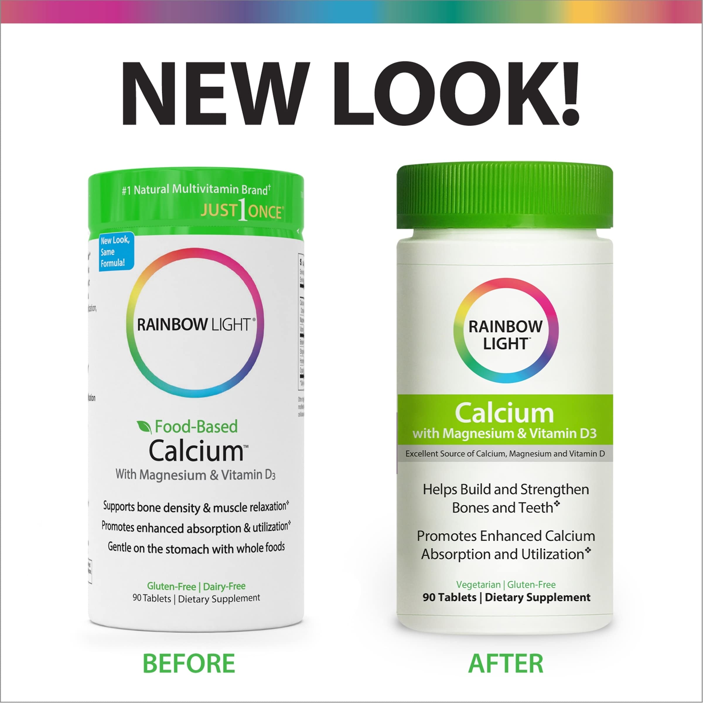 Foto 3 | Suplemento Rainbow Light De Calcio A Base De Alimentos 90 Comprimidos - Venta Internacional.