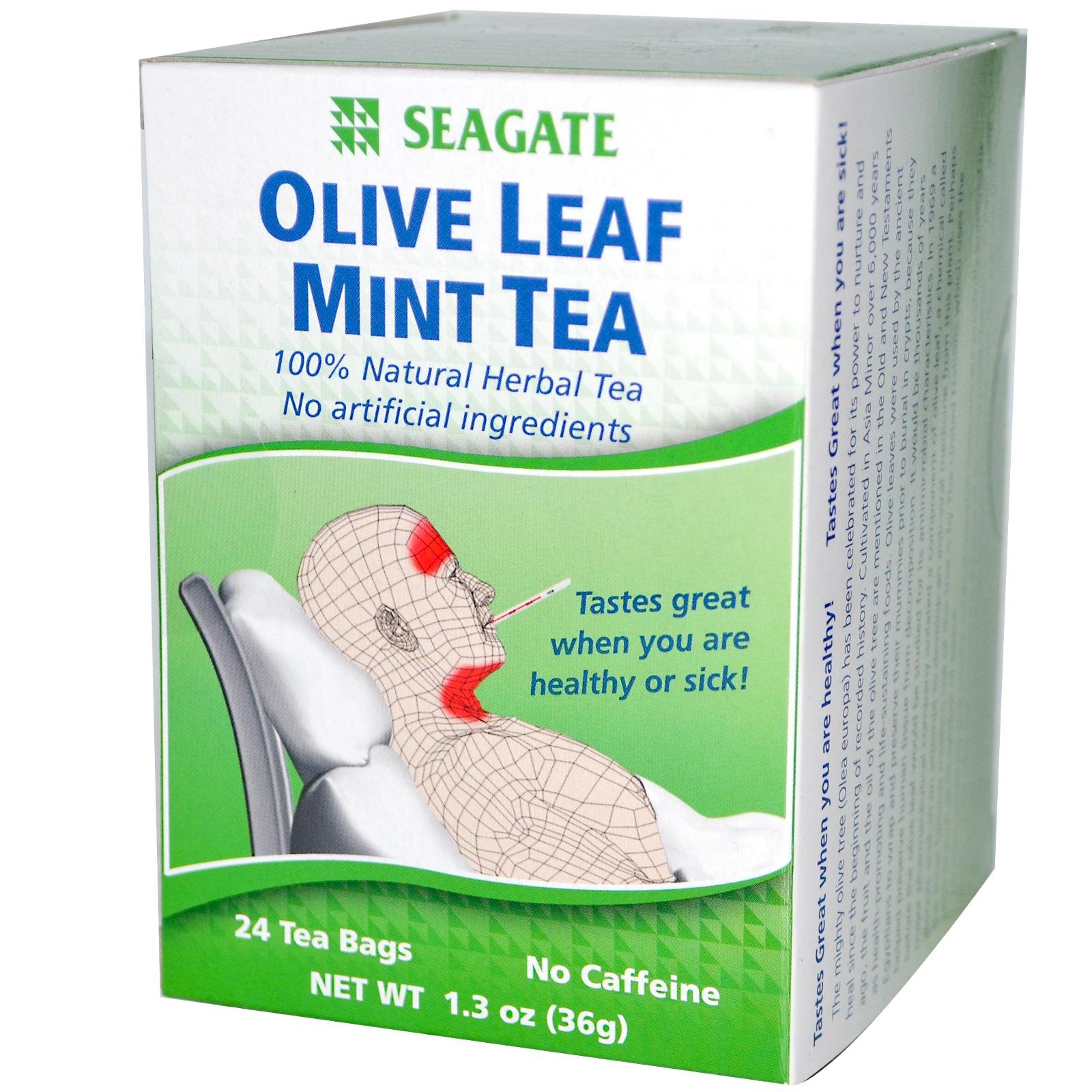 Foto 2 pulgar | Tea Seagate Con Hojas De Olivo Y Menta, 24 Bolsitas De Té, 36 G, 1,3 Oz - Venta Internacional.