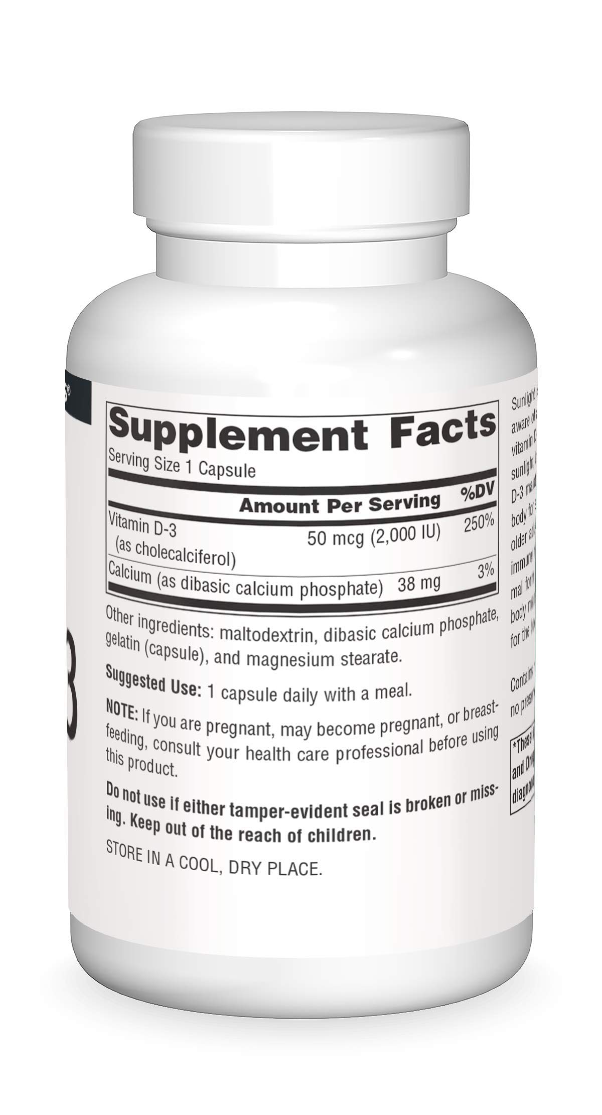 Foto 4 pulgar | Vitamina D-3 De Supplement Source Naturals, 2000 Ui, 200 Cápsulas - Venta Internacional.