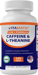 Foto 1 | Complemente 200 Mg De L-teanina Vitamática Con 100 Mg De Cafeína - Venta Internacional.
