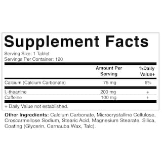 Foto 3 | Complemente 200 Mg De L-teanina Vitamática Con 100 Mg De Cafeína - Venta Internacional.