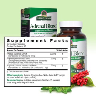 Foto 3 | Suplemento Nature's Answer Extracaps Adrenal Blend 90 Cápsulas - Venta Internacional.