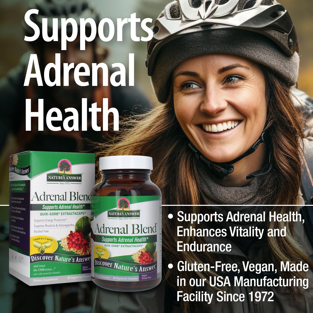 Foto 5 pulgar | Suplemento Nature's Answer Extracaps Adrenal Blend 90 Cápsulas - Venta Internacional.