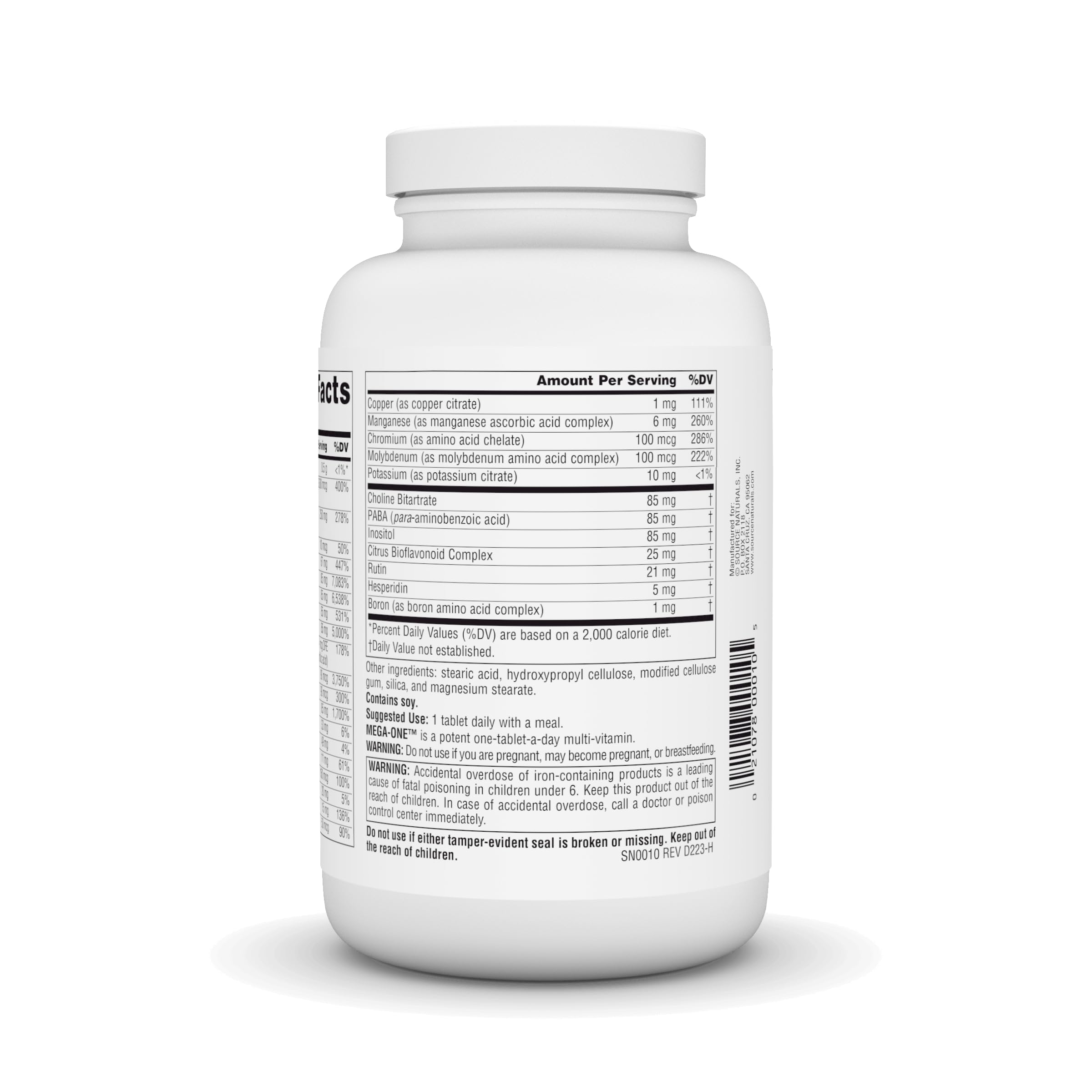 Foto 3 | Multivitamínico Mega-one De Supplement Source Naturals, 180 Comprimidos - Venta Internacional.