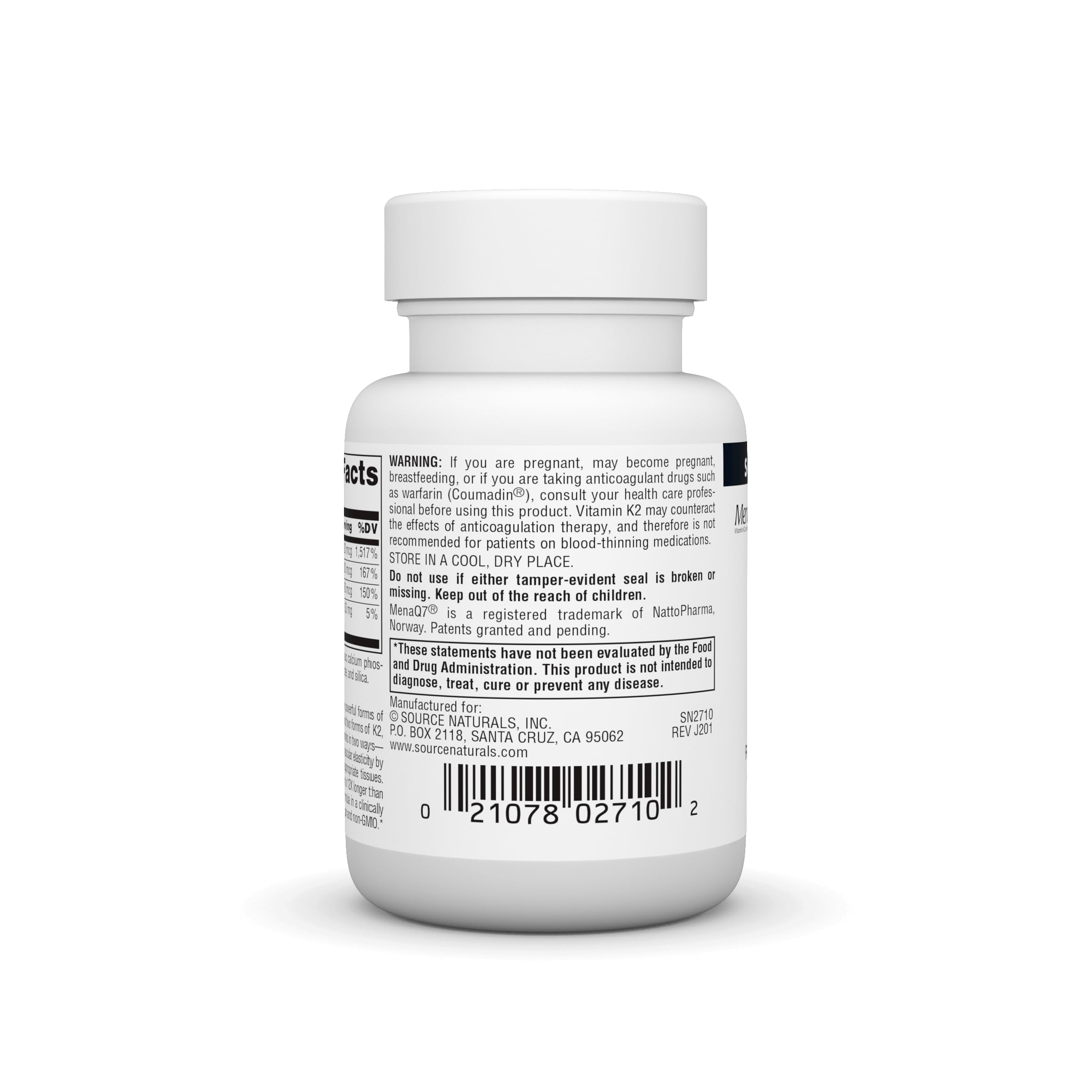 Foto 4 pulgar | Suplemento Vitamin K2 Advantage De Source Naturals, 2200 Mcg - Venta Internacional.