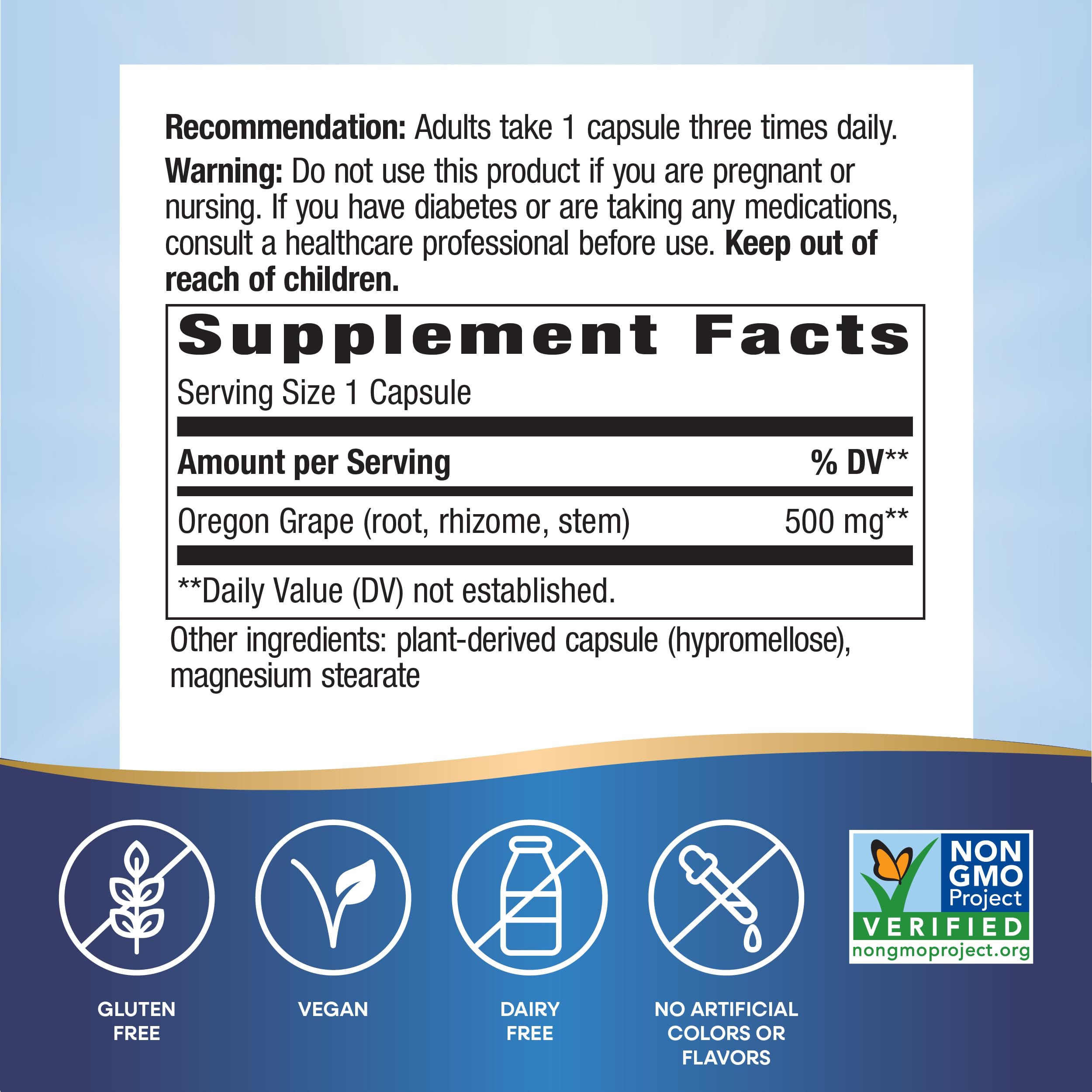 Foto 6 pulgar | Suplemento Nature's Way Oregon Grape 90 Cápsulas Veganas - Venta Internacional.