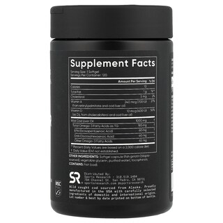 Foto 2 | Aceite De Hígado De Bacalao De Alaska Supplement Sports Research 120 Cápsulas Blandas - Venta Internacional.
