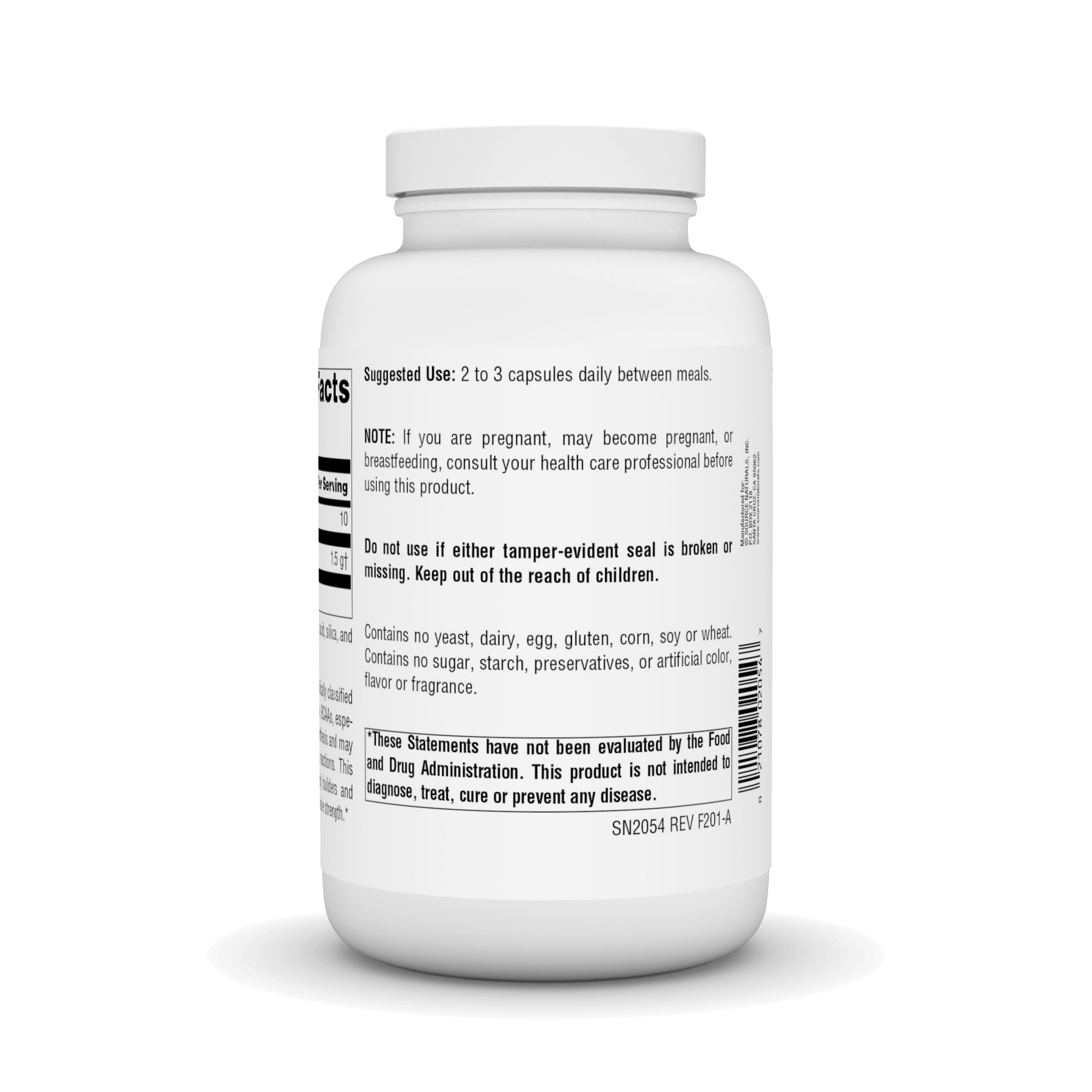 Foto 4 pulgar | Suplement Source Naturals L-leucina 240 Cápsulas - Venta Internacional.