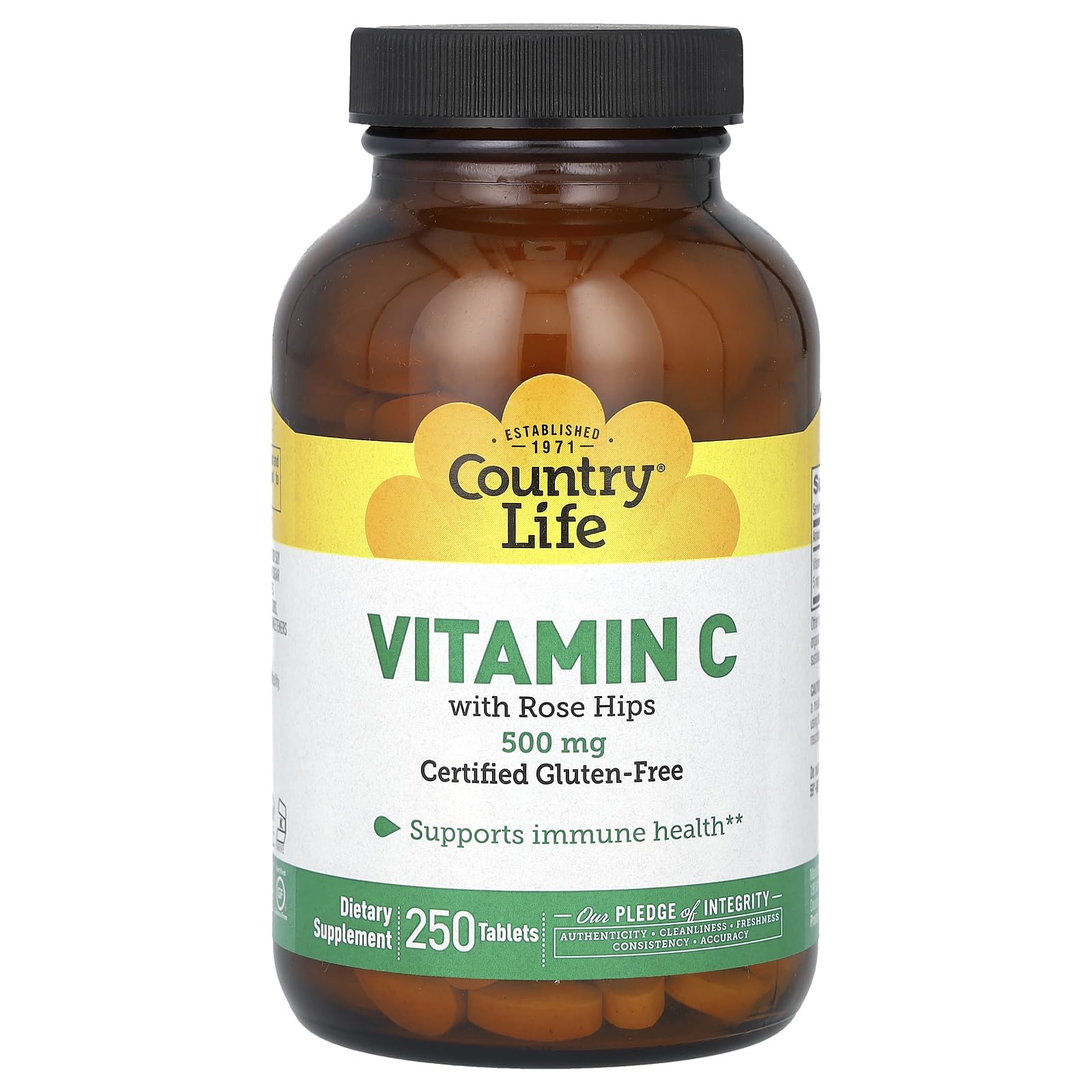Foto 2 pulgar | Suplemento Country Life De Vitamina C 500 Mg Con Escaramujo 250 Comprimidos - Venta Internacional.