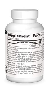 Foto 3 | Suplemento Source Naturals Biotina 5000 Mcg 200 Comprimidos - Venta Internacional.