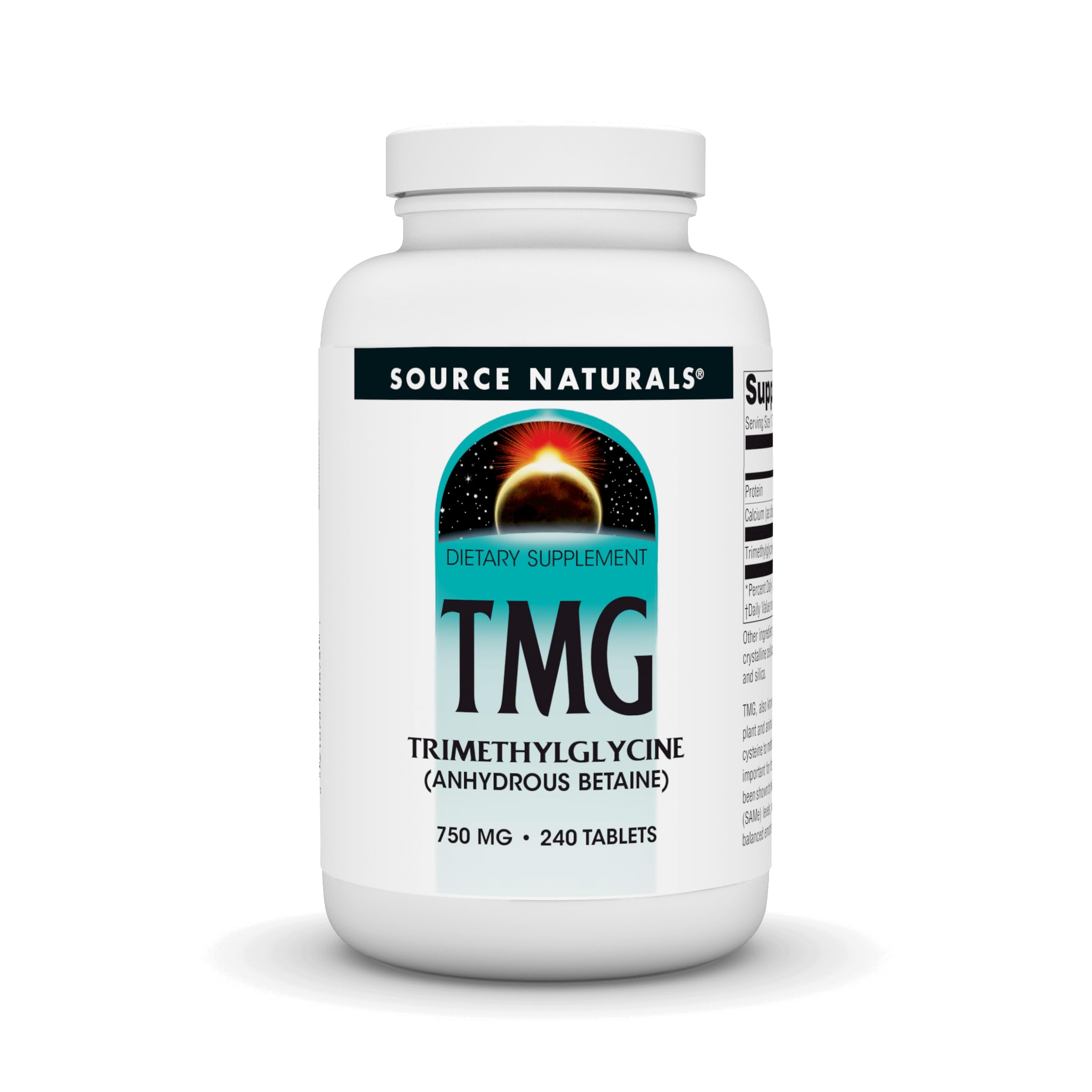 Foto 2 pulgar | Supplement Source Naturals Tmg 750 Mg De Trimetilglicina 240 Comprimidos - Venta Internacional.