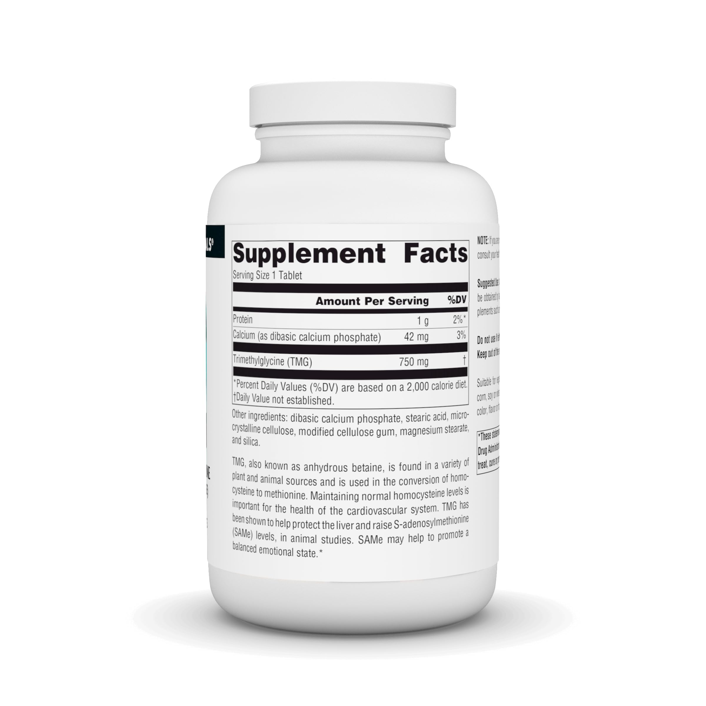 Foto 3 pulgar | Supplement Source Naturals Tmg 750 Mg De Trimetilglicina 240 Comprimidos - Venta Internacional.